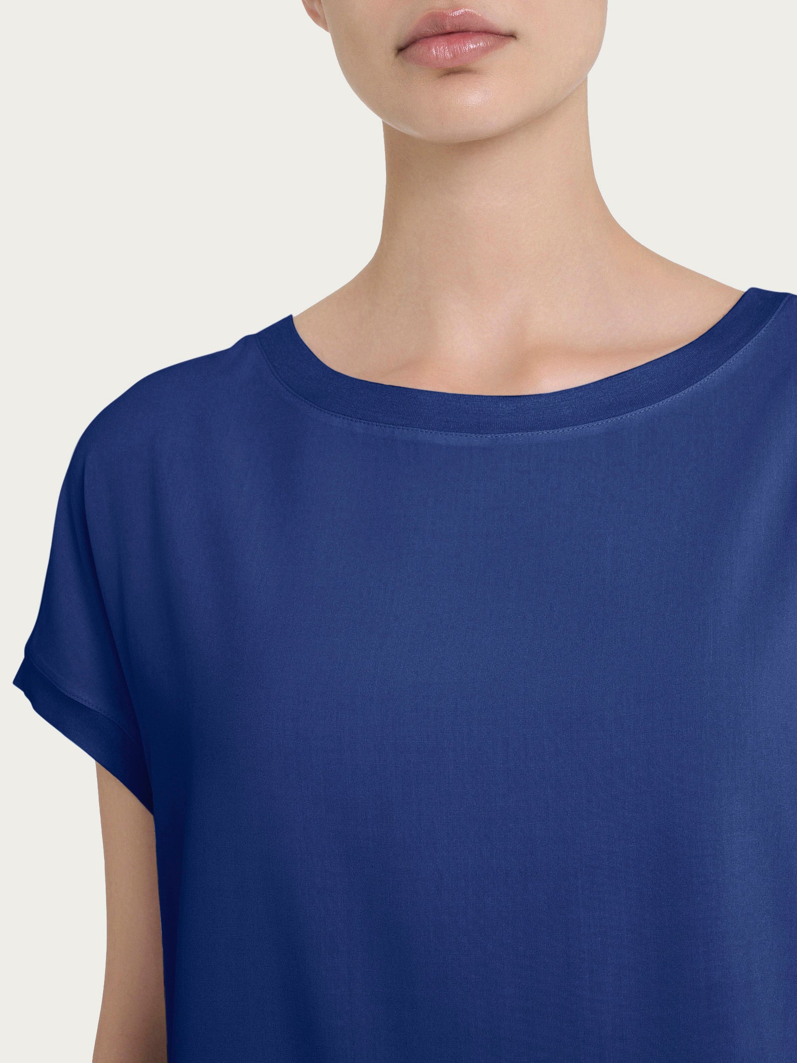 Ragno Viscosa Summer maglietta kimono donna Blueberry fresca