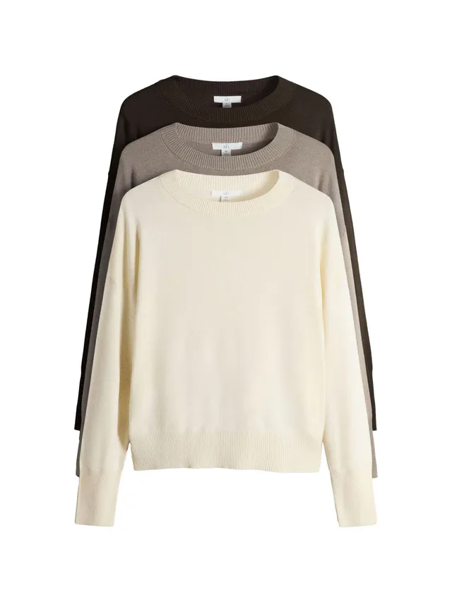 NEXT THE SET Girocollo Sottili Maglia Donna 3 Pezzi Morbida