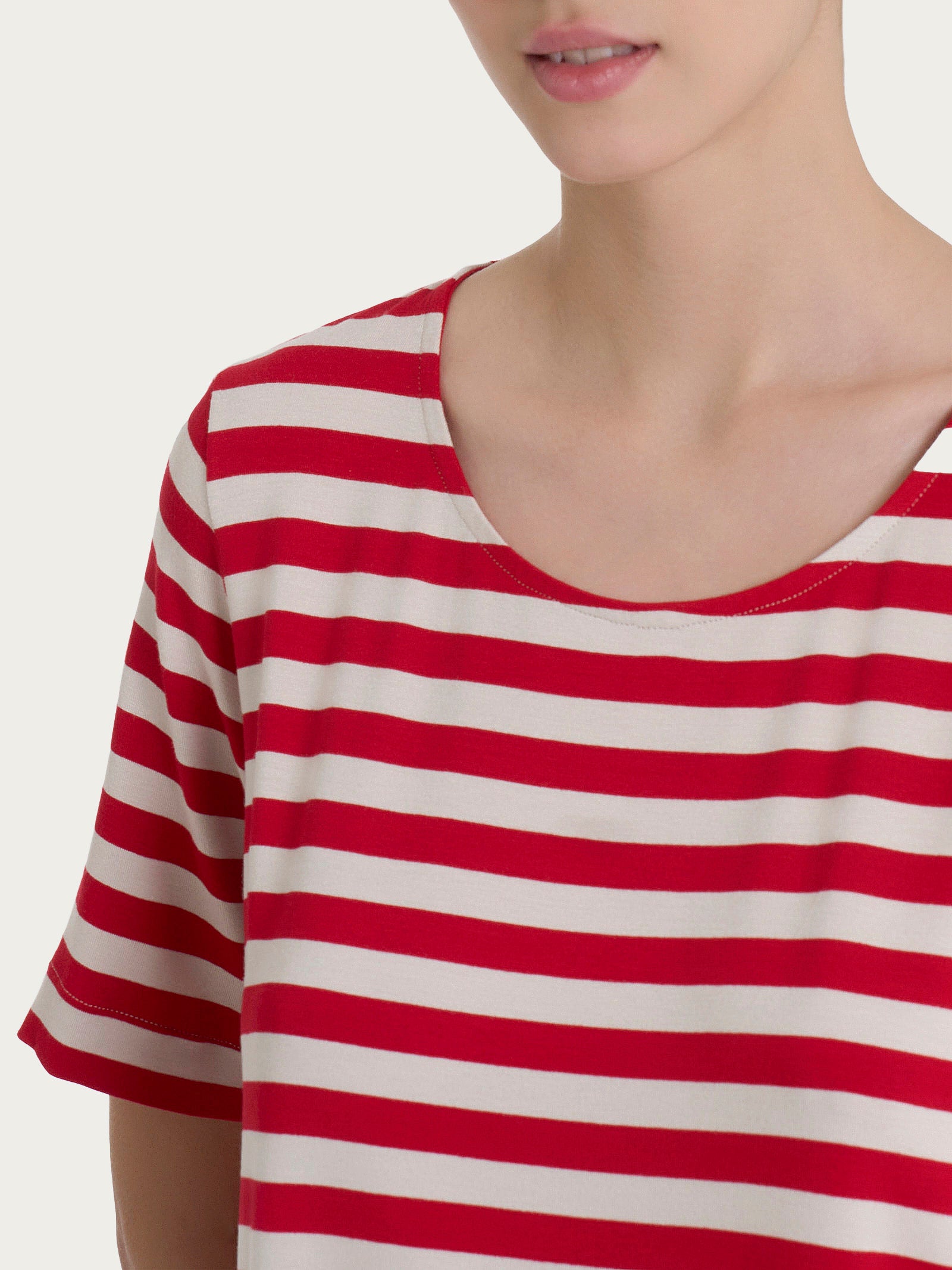 Ragno Viscosa Summer Salsa Riga Pari maglietta viscosa righe