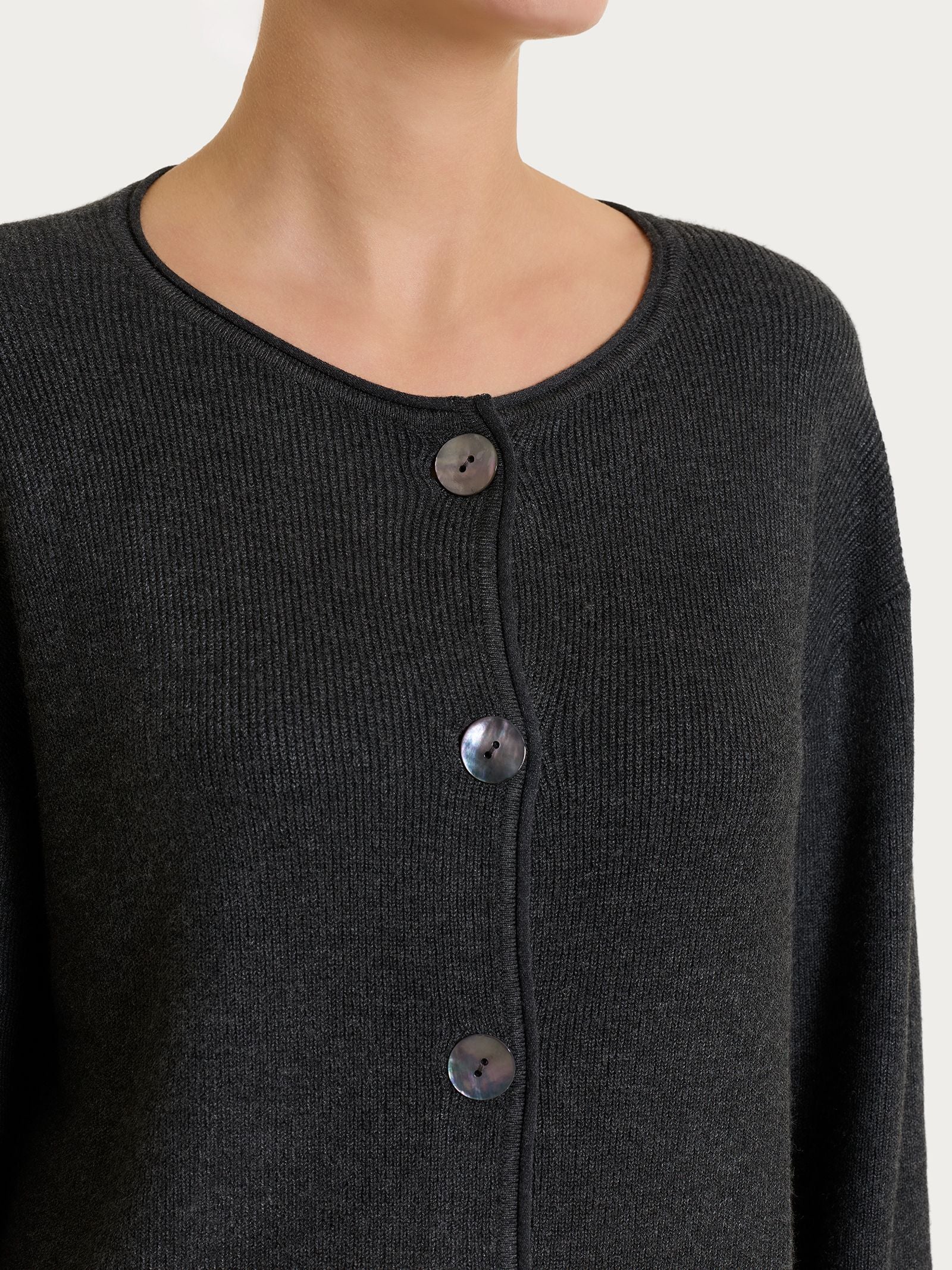Ragno Four Seasons cardigan donna Oscuro Mel. punto perla