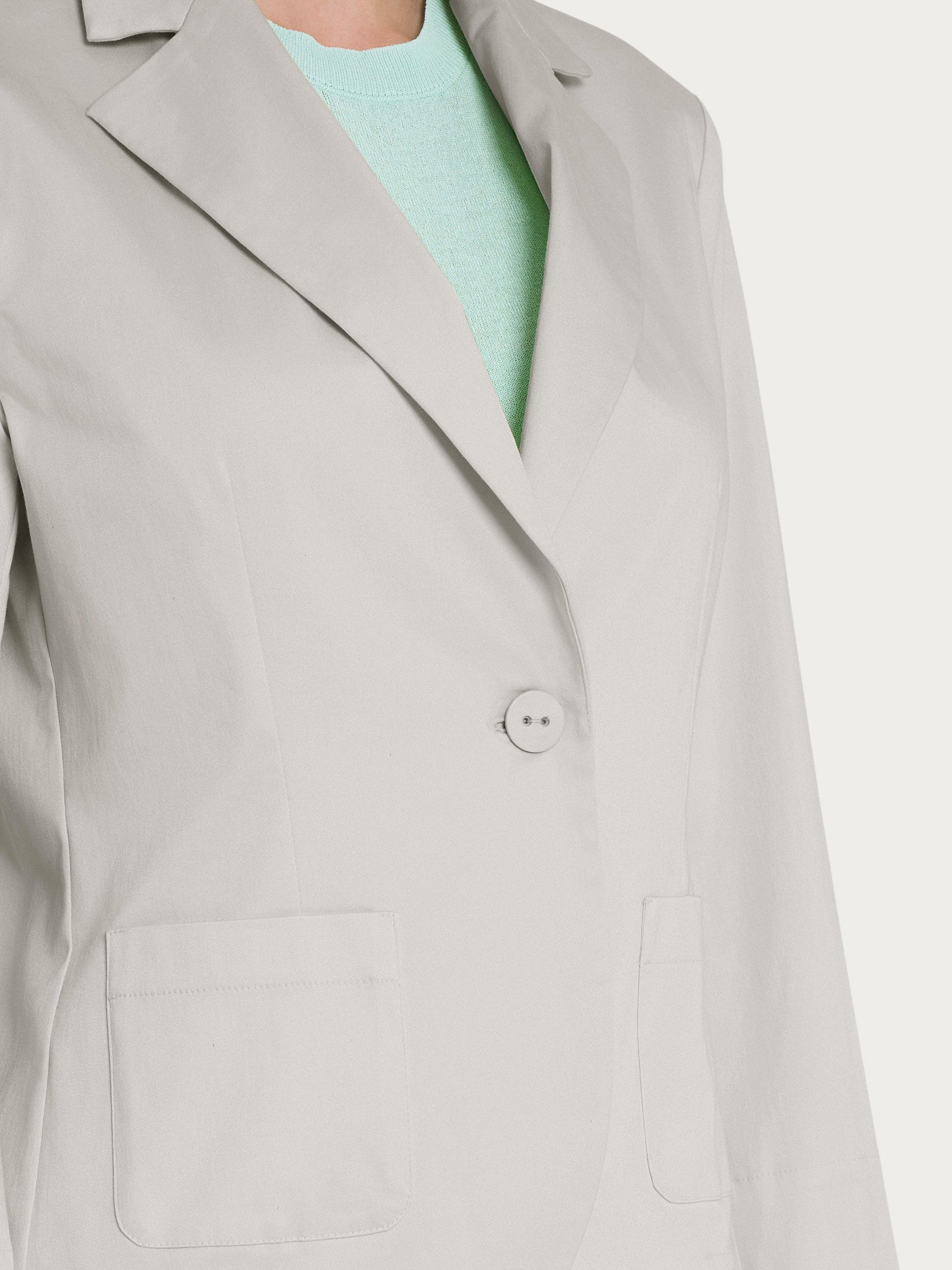 Ragno Satin Power Blazer Giacca Dawn Blue Cotone