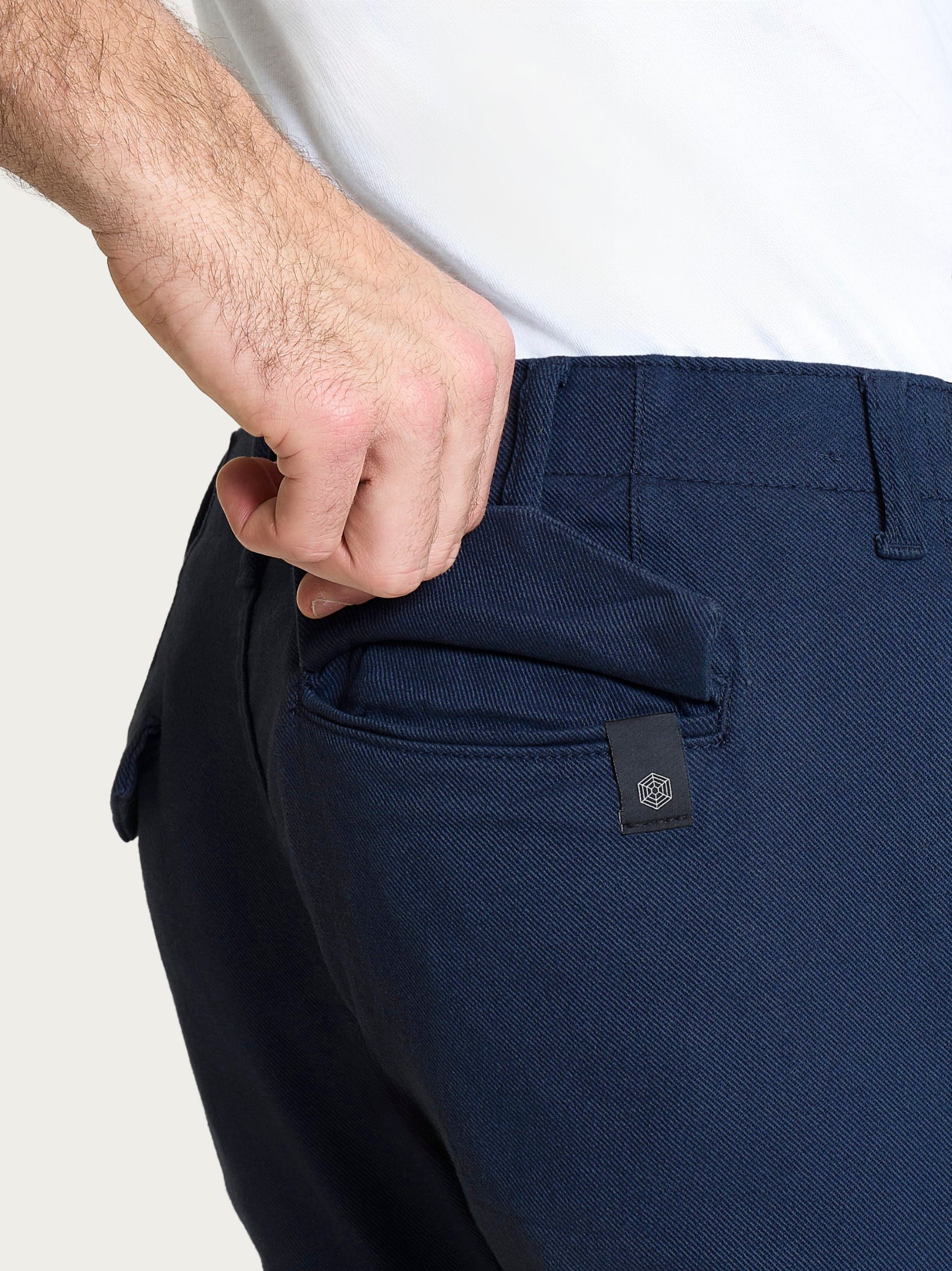 Ragno Compact pantalone chino uomo cotone profondo