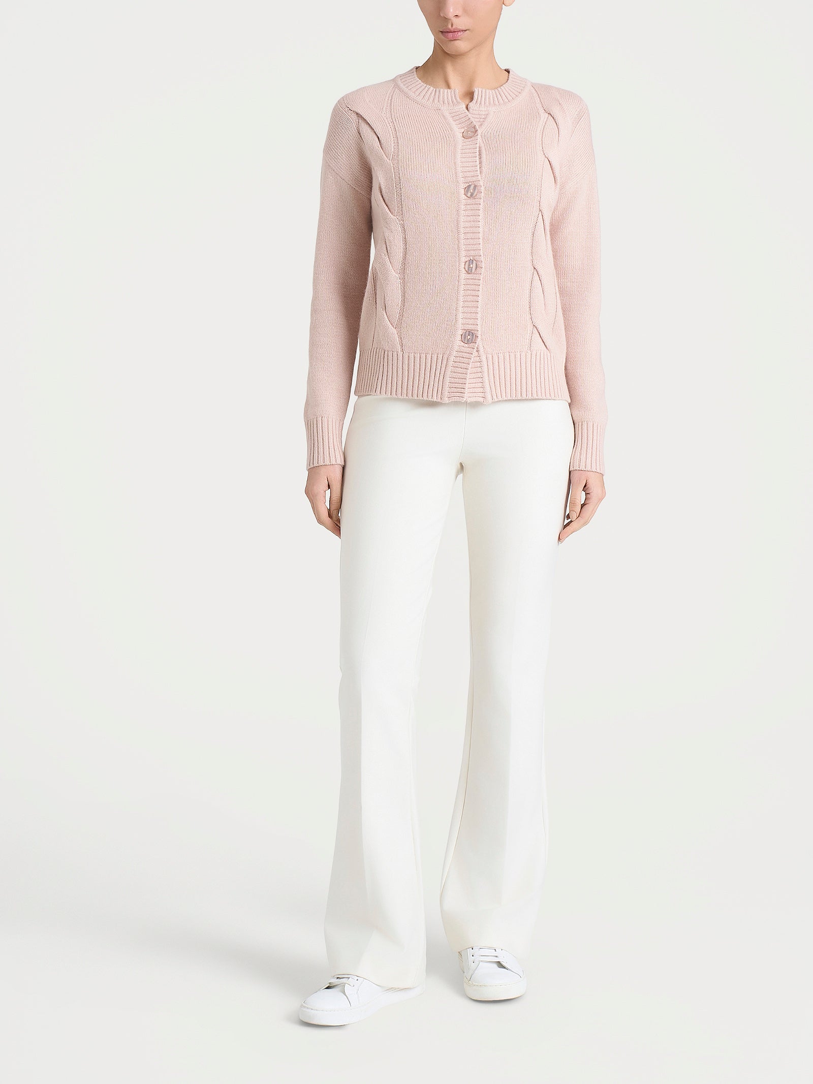 Ragno Natural Soft Cardigan Corto Cameo Rose