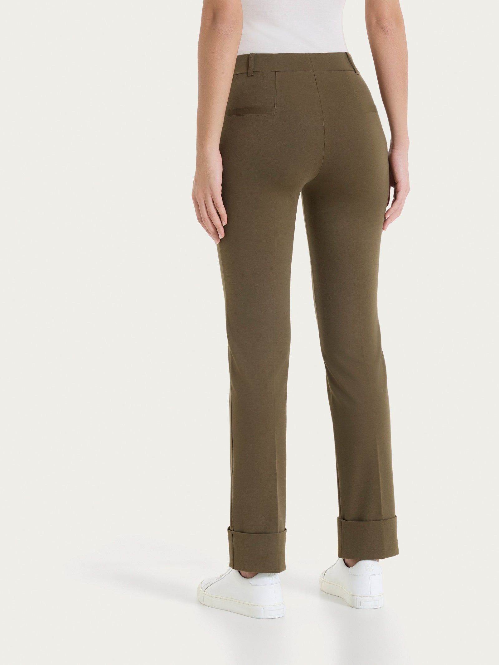 Ragno Compact Light pantalone slim dritto Dark Olive elasticizzato
