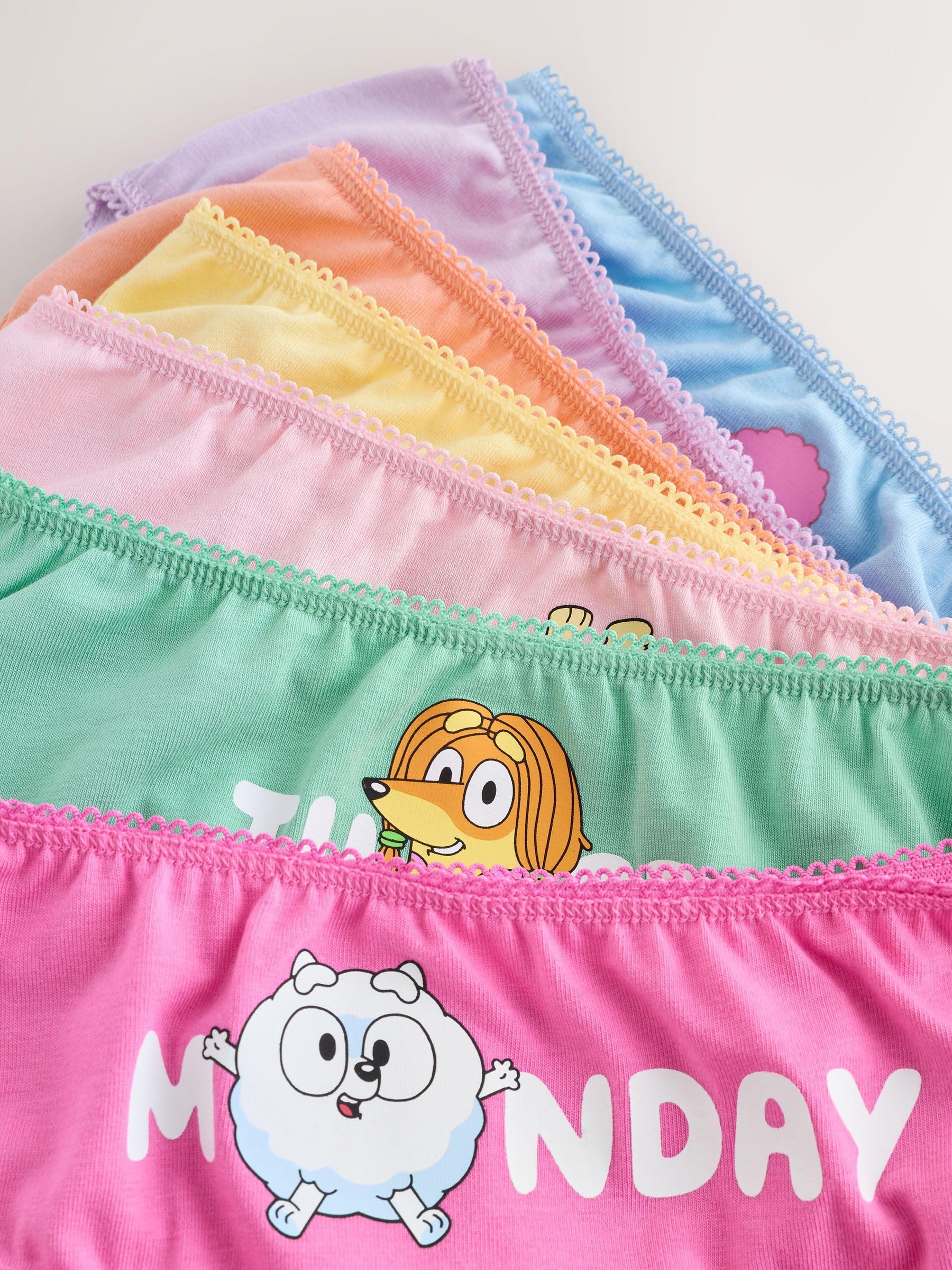 Next Bluey Days of The Week slip bambina 7 pezzi 86-92 uso quotidiano