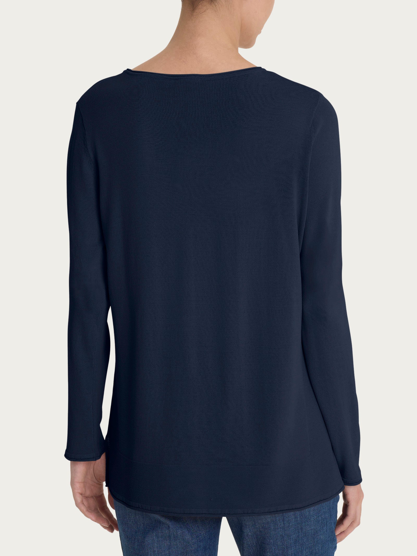 Ragno Viscosa Summer maglia barchetta blu manica lunga viscosa