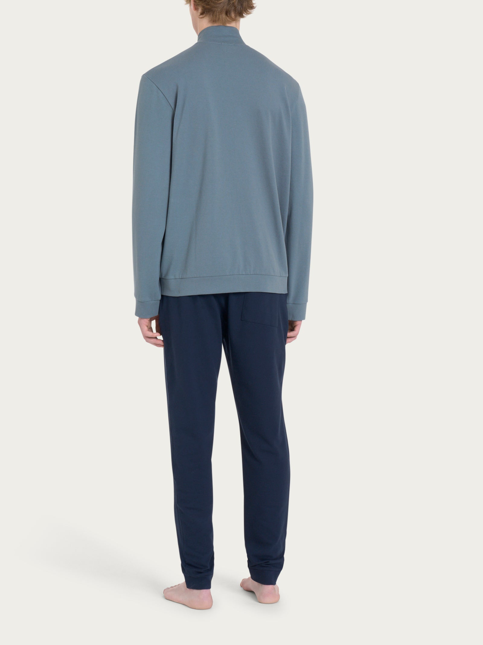 Ragno Eco Cotton Pigiama Lungo Aperto Stormy Weather uomo