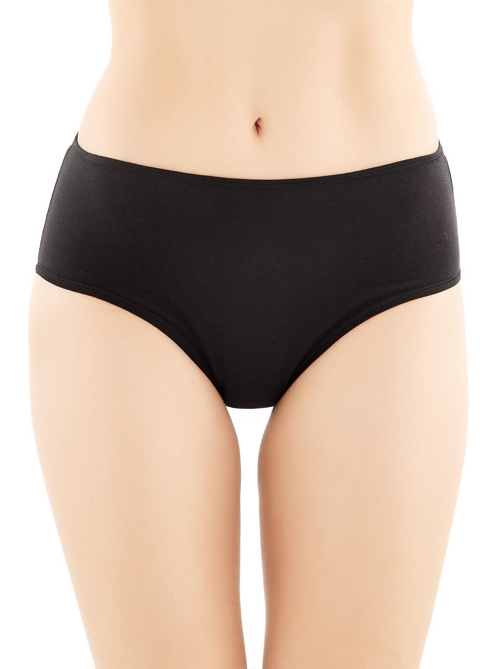Ragno Pocket Slip Alto Nero Bipack in cotone elasticizzato
