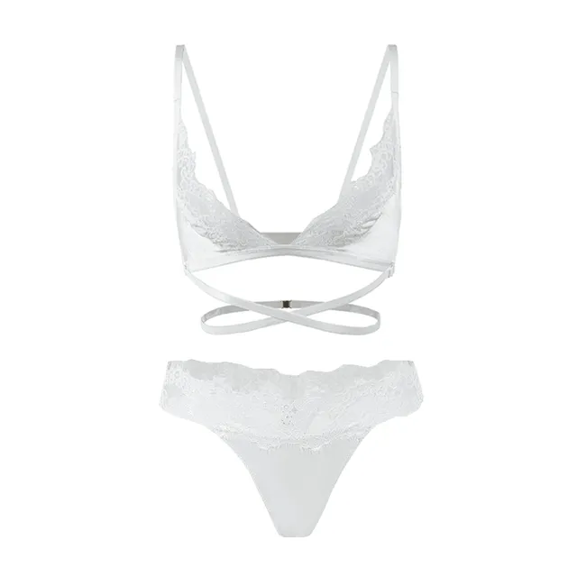 Maria Grazia Severi Lace Silk Completo Bianco Pizzo