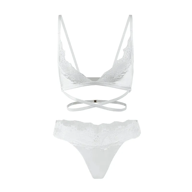 Maria Grazia Severi Lace Silk Completo Bianco Pizzo