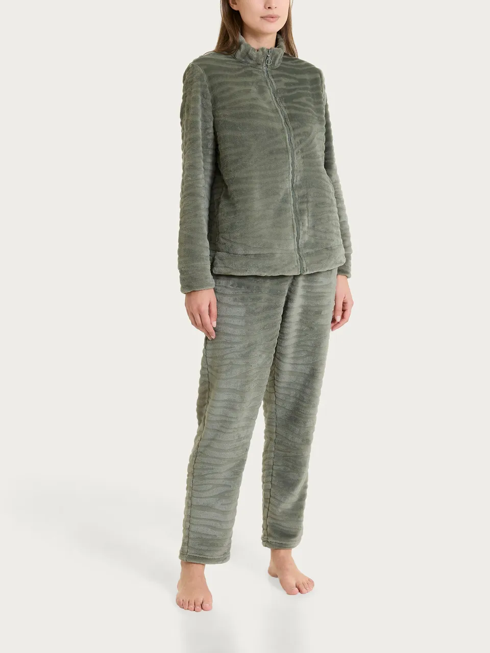Ragno Coral Fleece tuta zip donna Shadow pile caldo