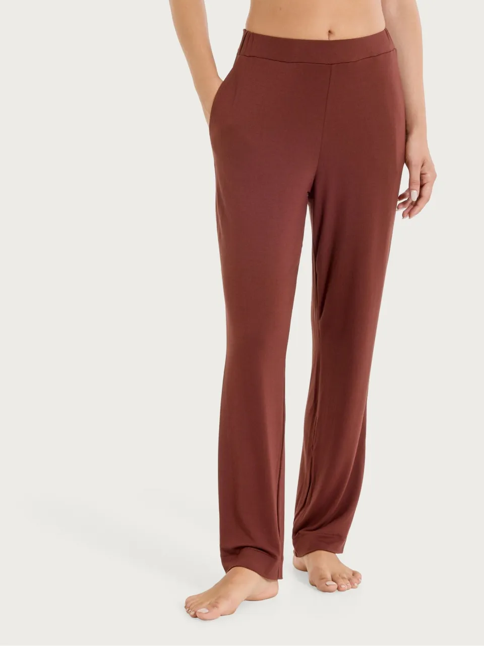 Ragno Viscosa Summer Pantalone Dritto Chocolate in viscosa
