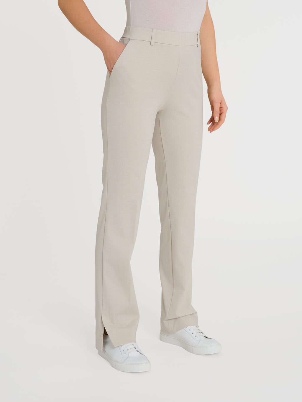 Ragno Compact Light pantaloni dritti champignon