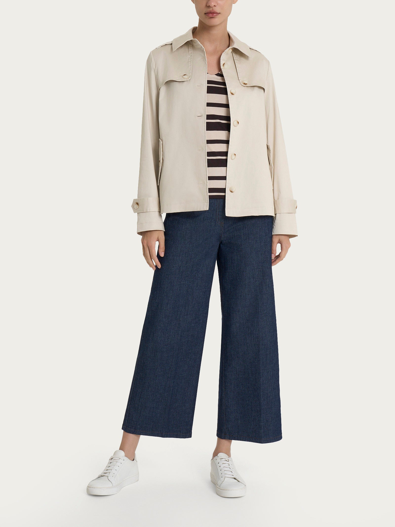 Ragno Satin Power trench corto idrorepellente champignon