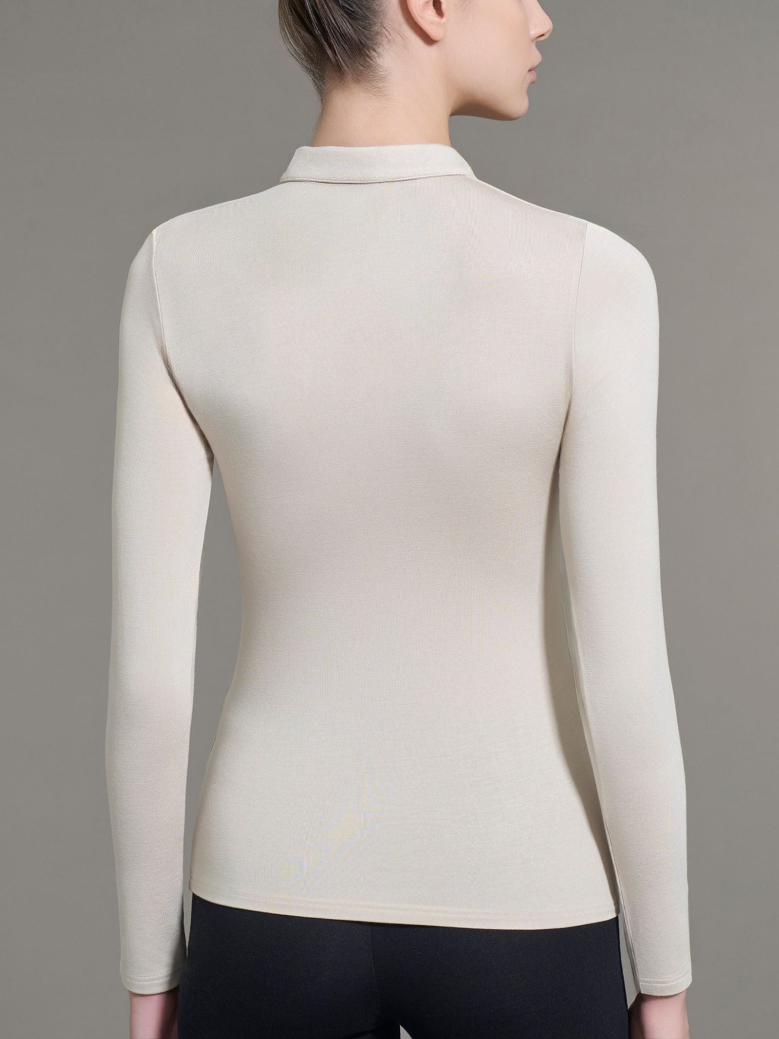 Ragno Eco Viscosa Polo Manica Lunga Corda Skinny