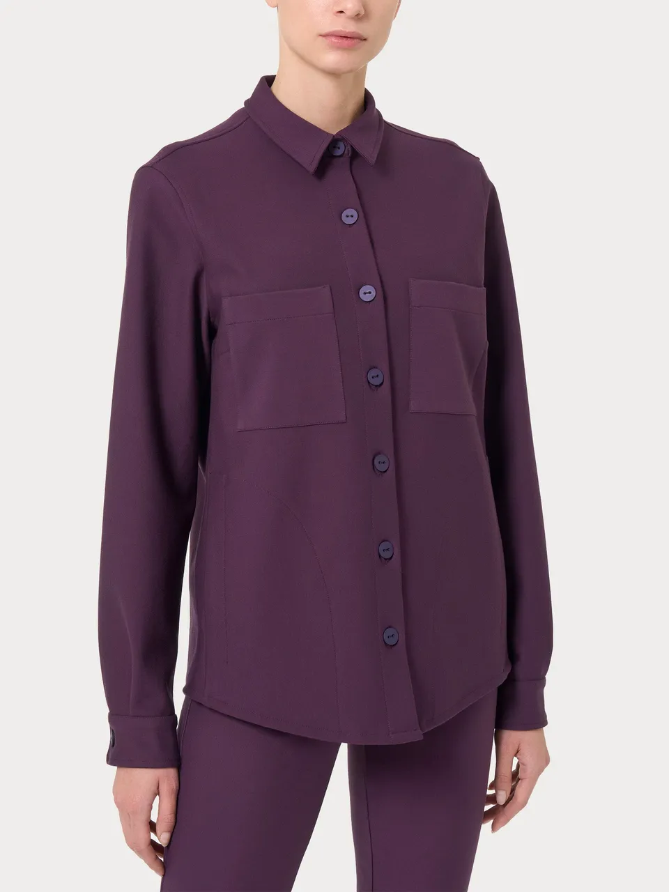 Ragno Compact Shacket Plum Perfect giacca leggera