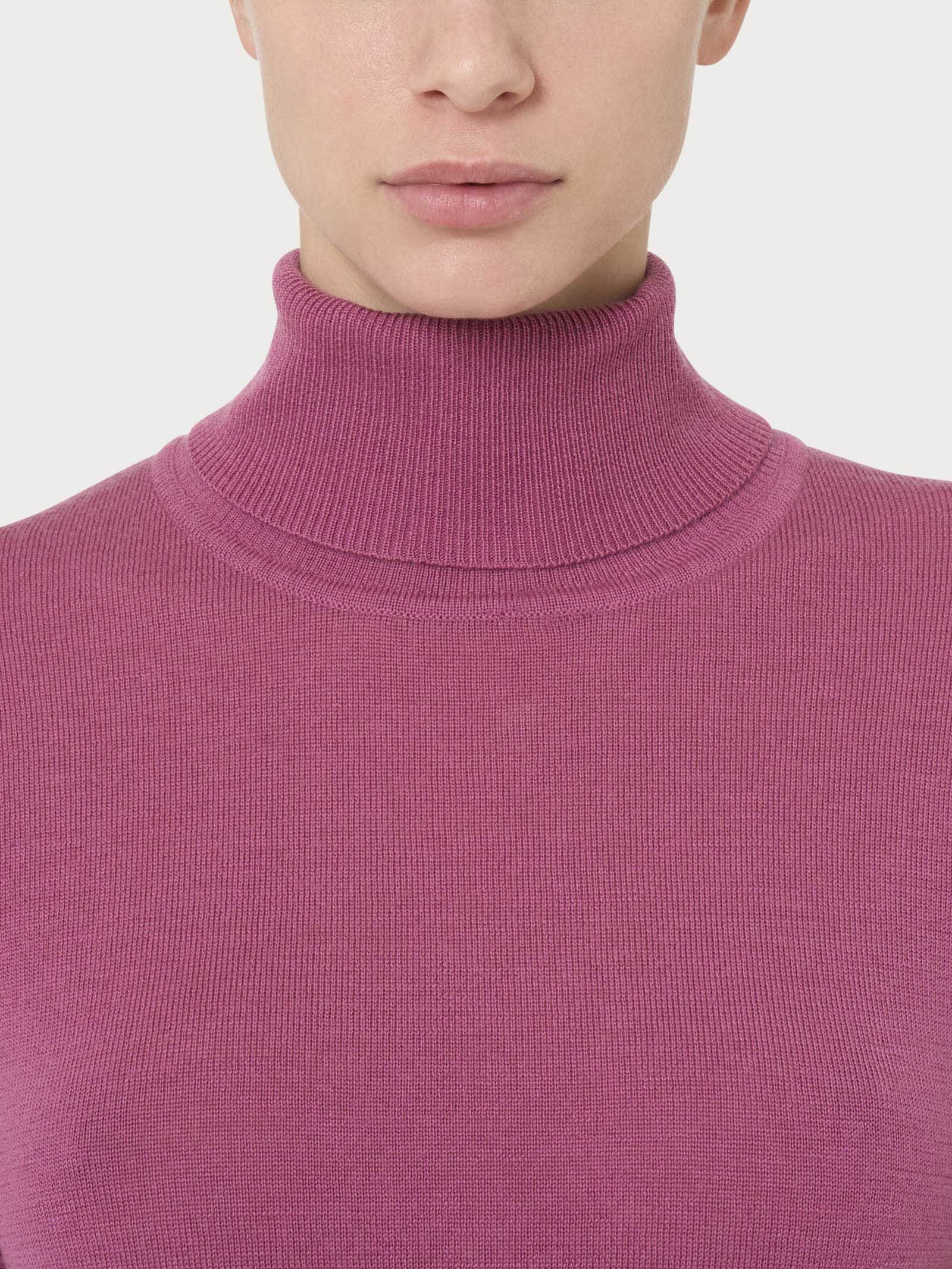 Ragno Merino Soft dolcevita Red Violet lana merino