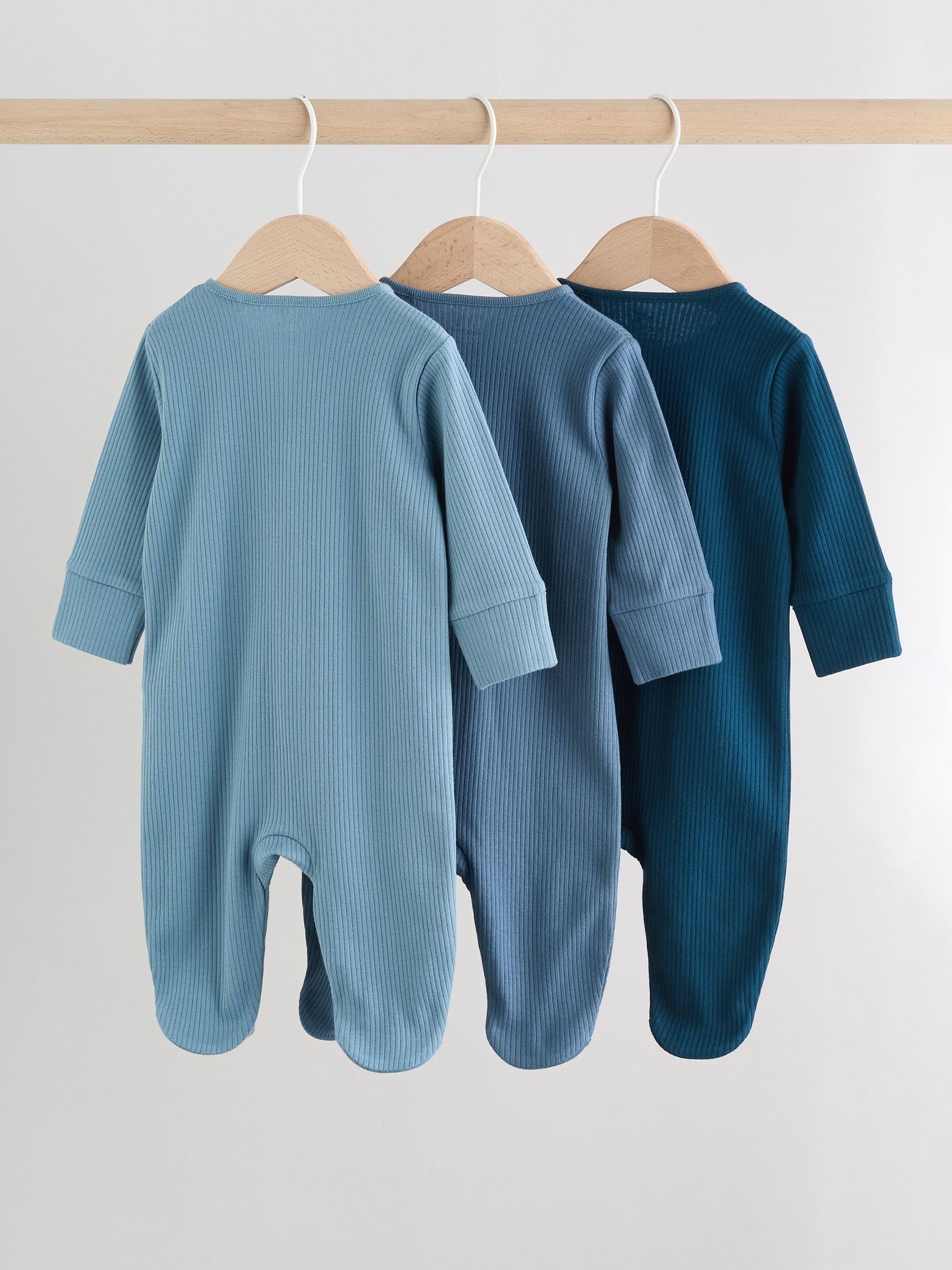 Next tutine neonato zip 6-9 mesi 3 pezzi cotone