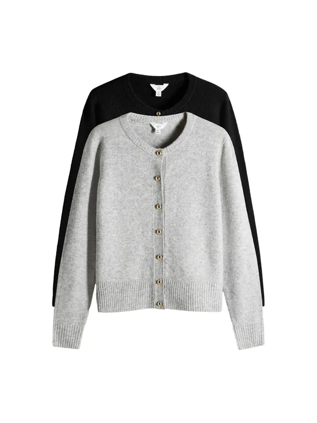 Geo Next The Set cardigan donna lana 2 pezzi bottoni oro