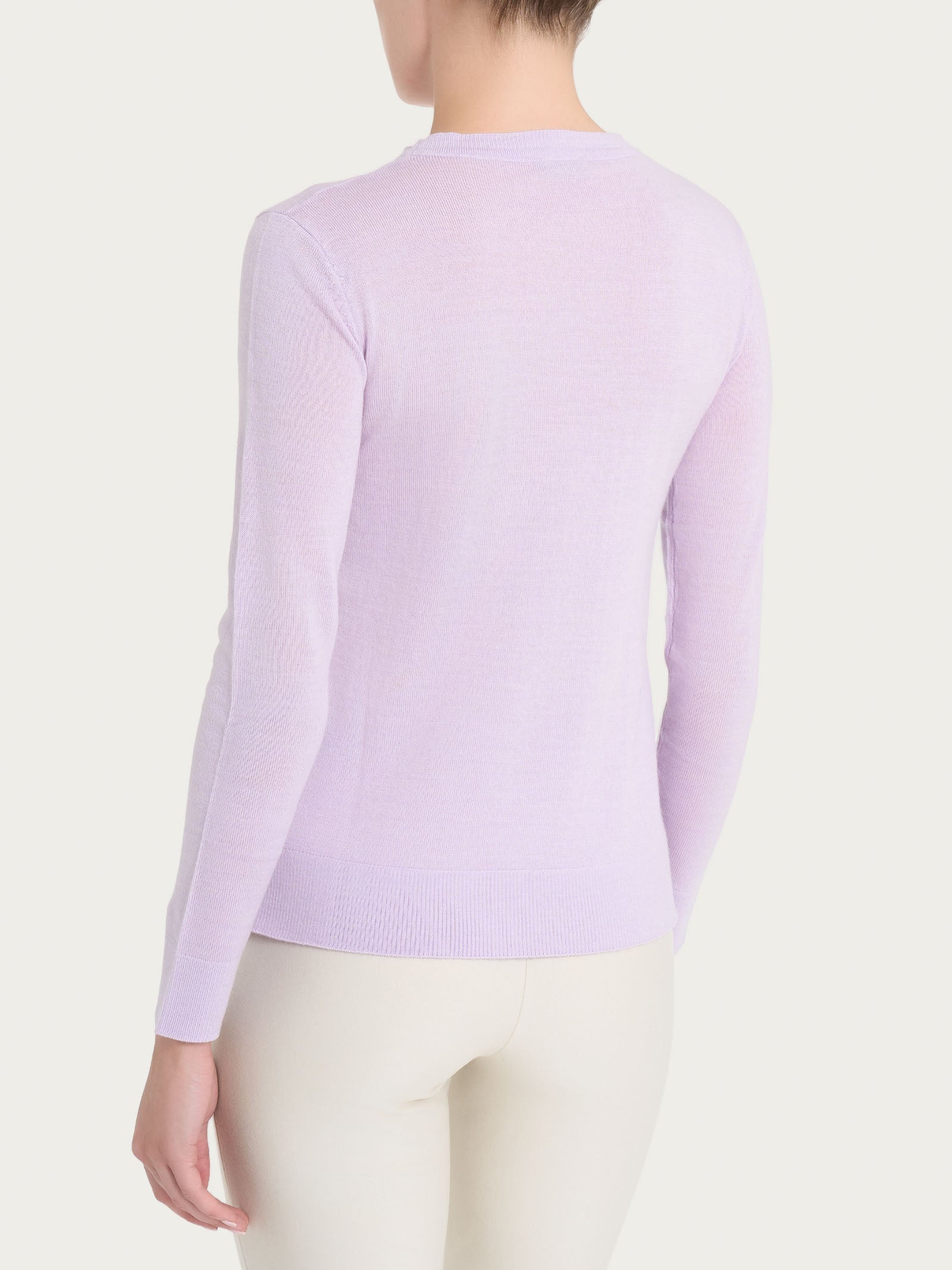 Ragno Merino Soft Maglia girocollo Orchid Petal lana