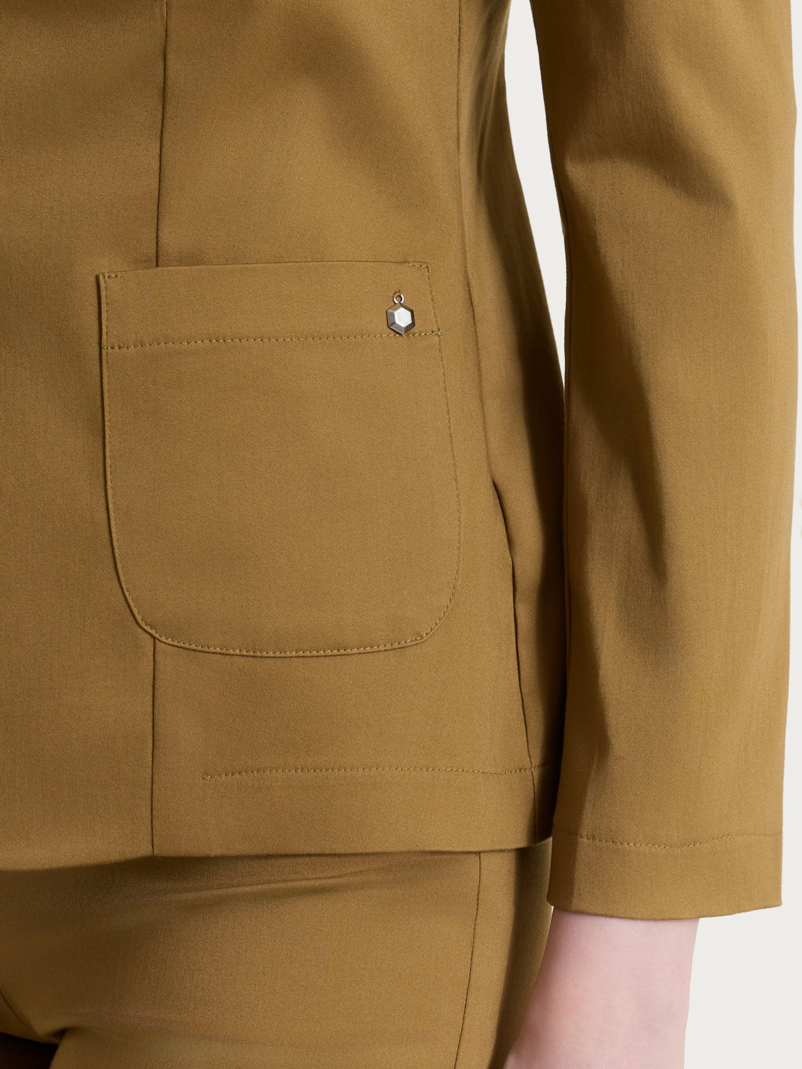 Ragno Satin Power blazer 2 bottoni cotone verde regular