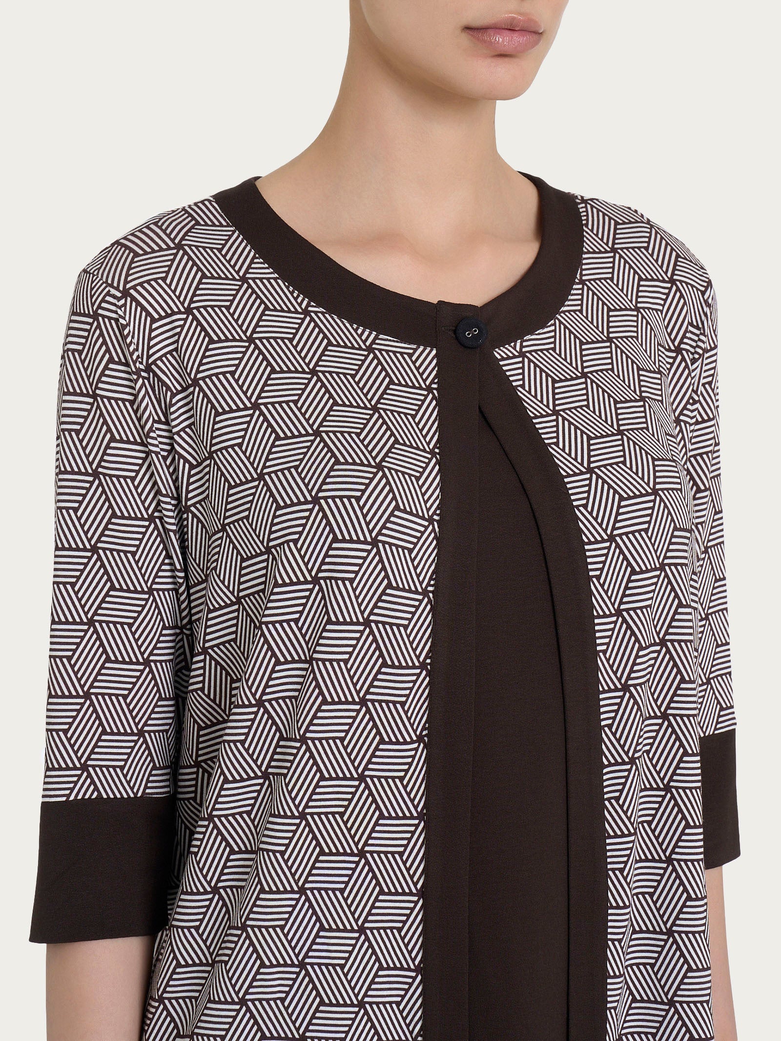Ragno Viscosa Summer Cardigan Corto Fantasia Cubi Dawn Blue