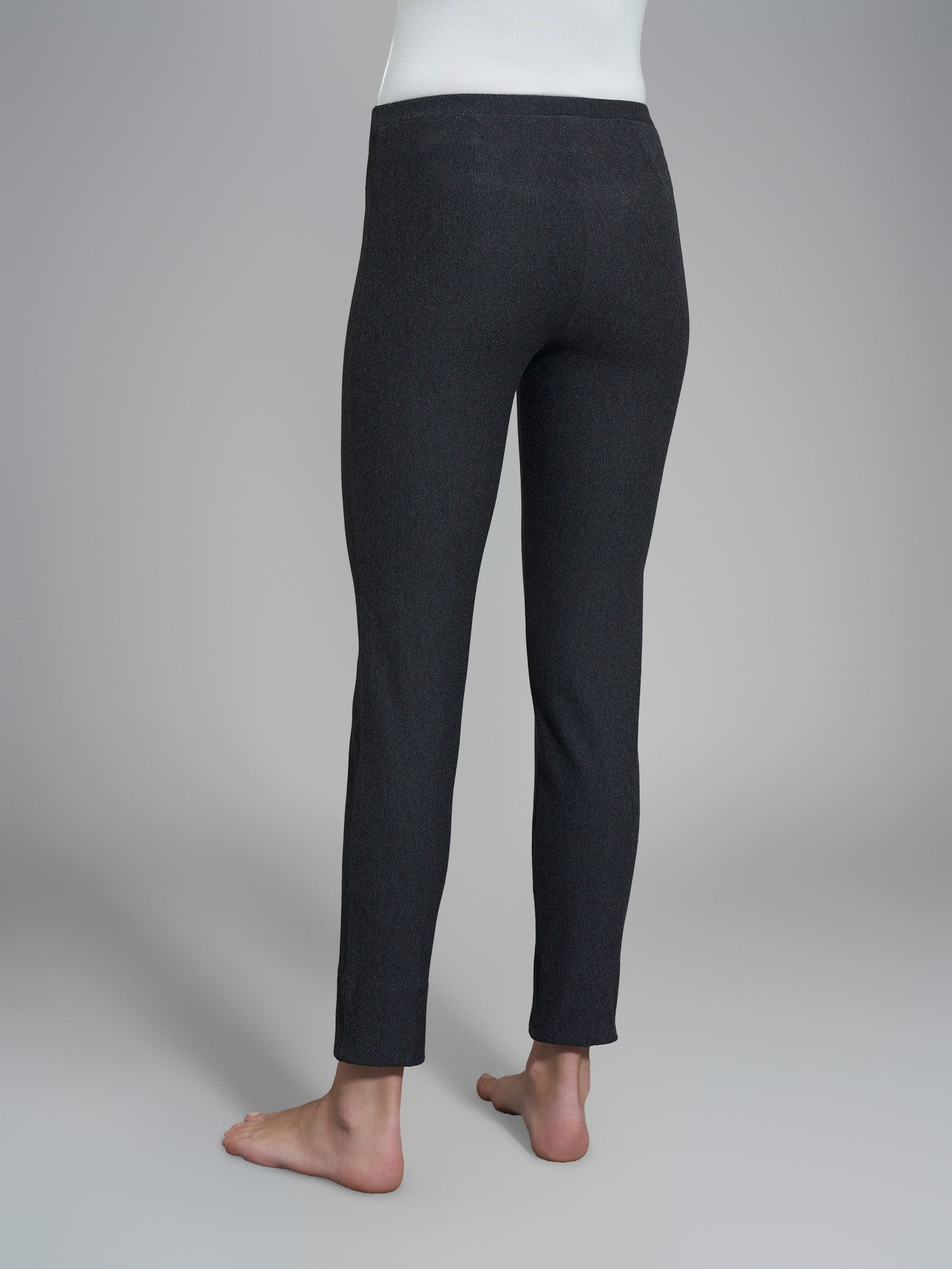 Ragno The Cropped pantalone cropped nero mel. flanella