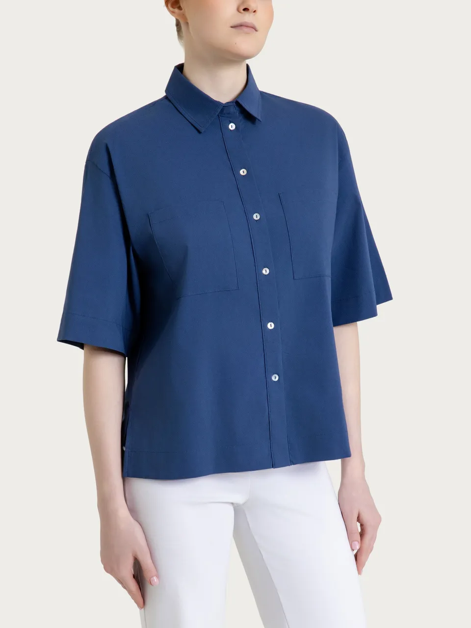 Ragno Super Fresh camicia manica corta oceana con tasche