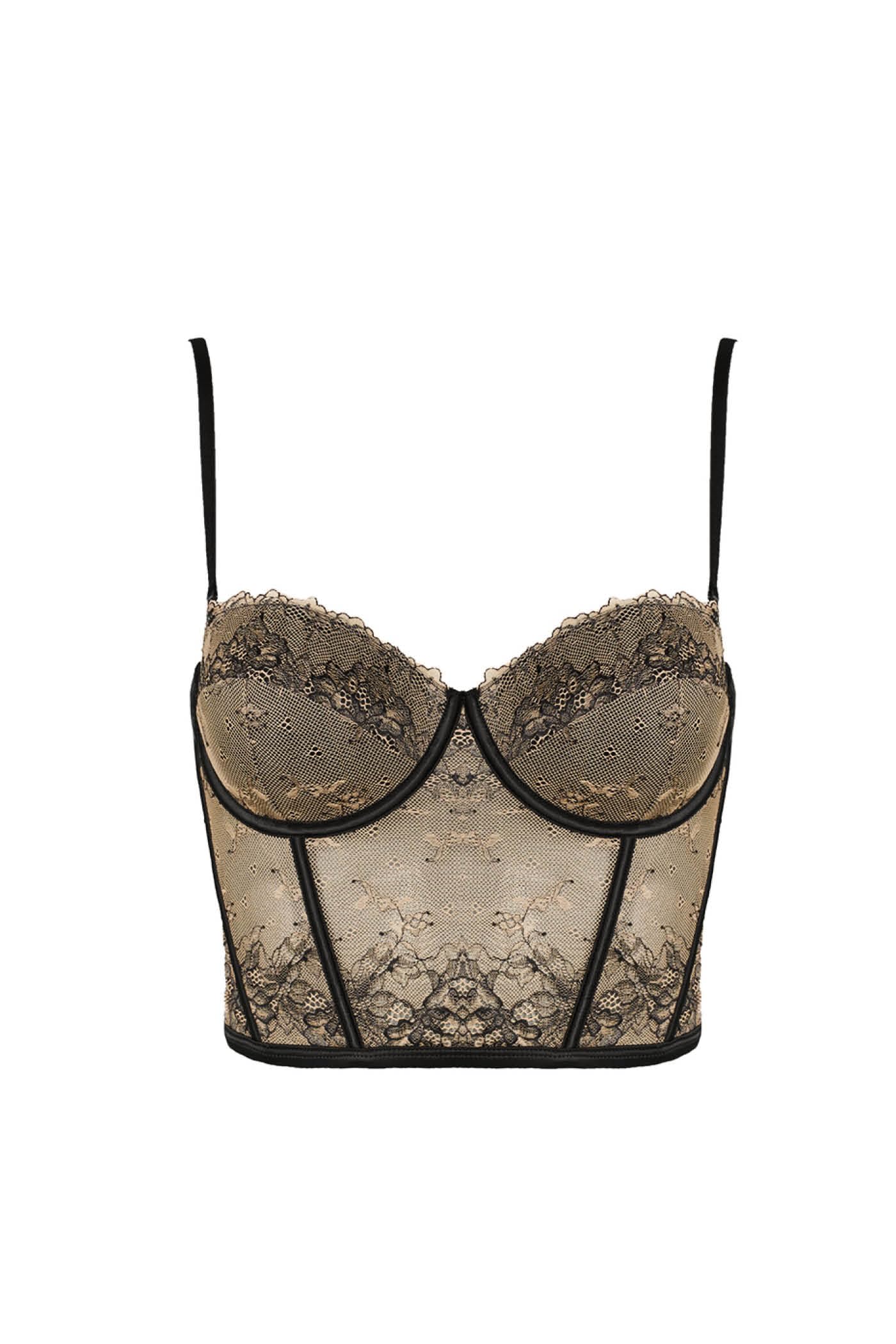 Goldenpoint Boudoir bustier donna in pizzo con ferretto