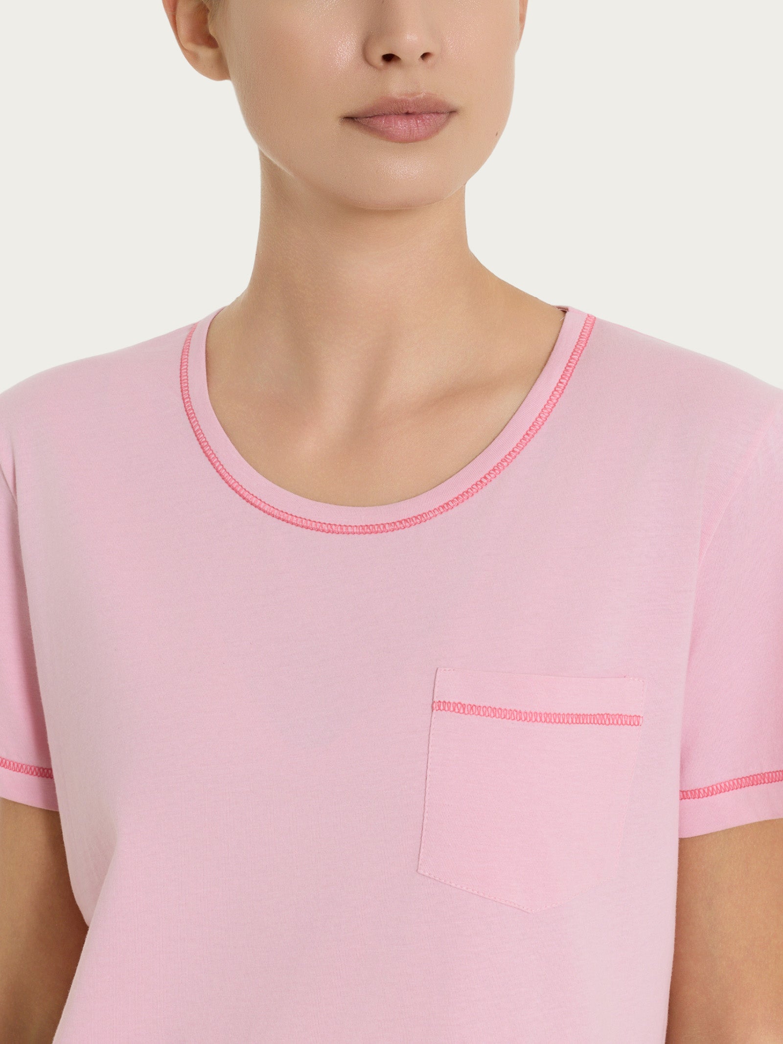 Ragno Pigiama Corto Pinocchietto Cameo Pink jersey cotone