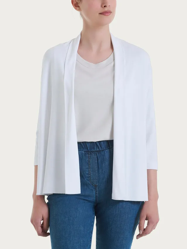 Ragno Relaxed Wardrobe cardigan corto aperto bianco
