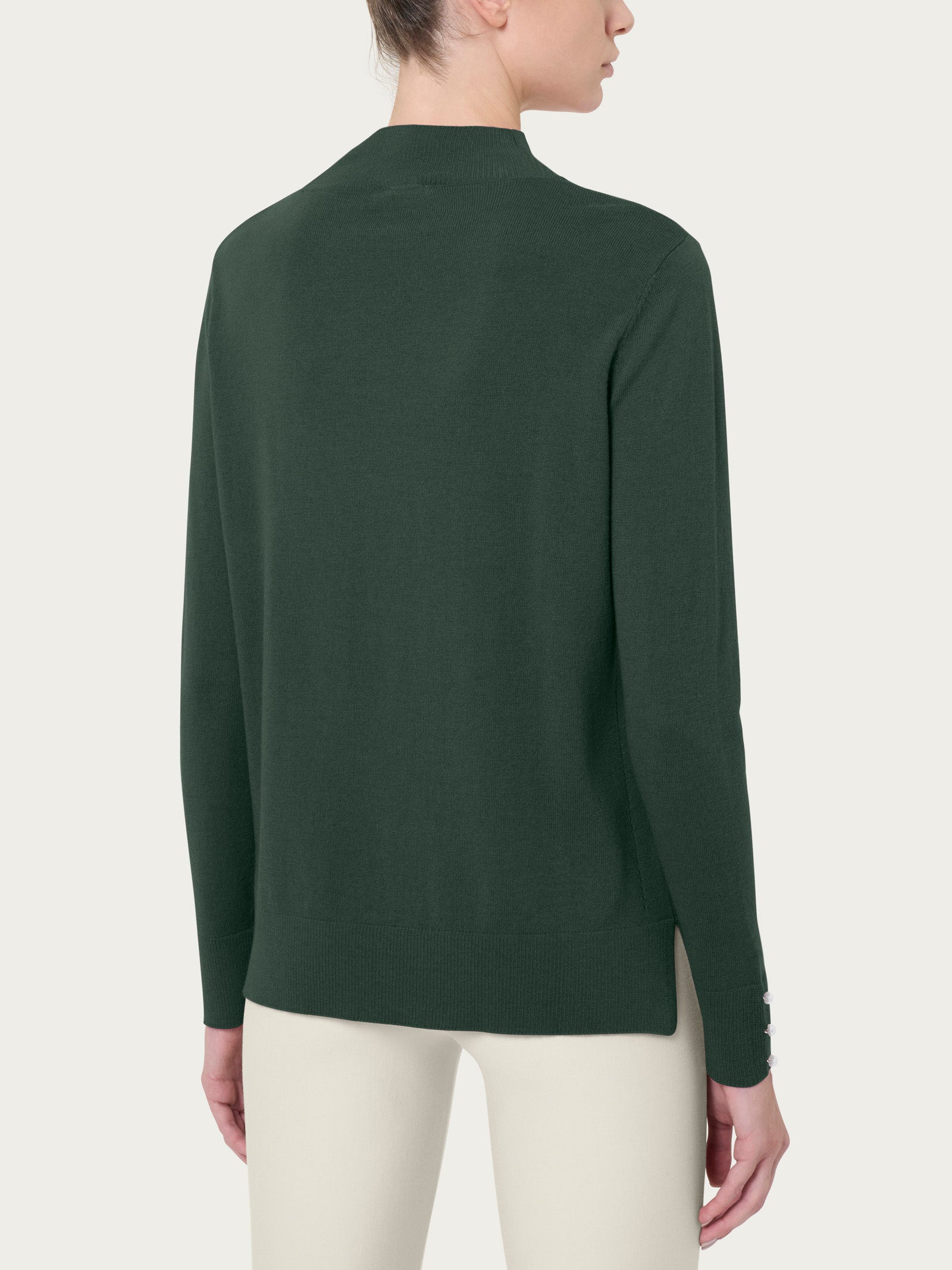 Ragno Lupetto Merino Soft Kombu Green lana lupetto perline