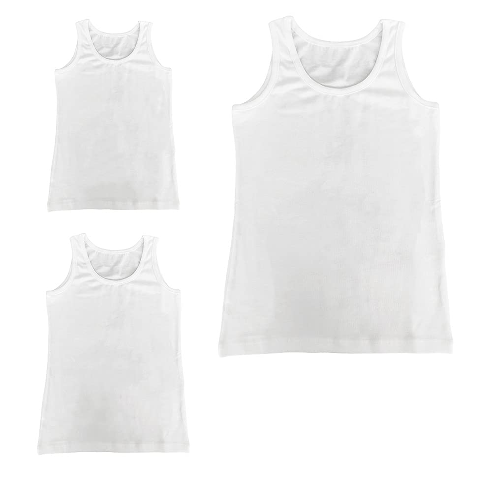 Lady C canotte bambina cotone bianche 3 anni 3 pezzi