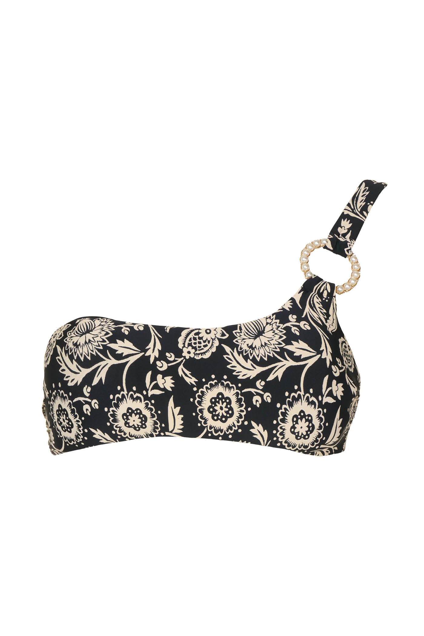 Goldenpoint Bijoux Exotic Garde top bikini monospalla floreale