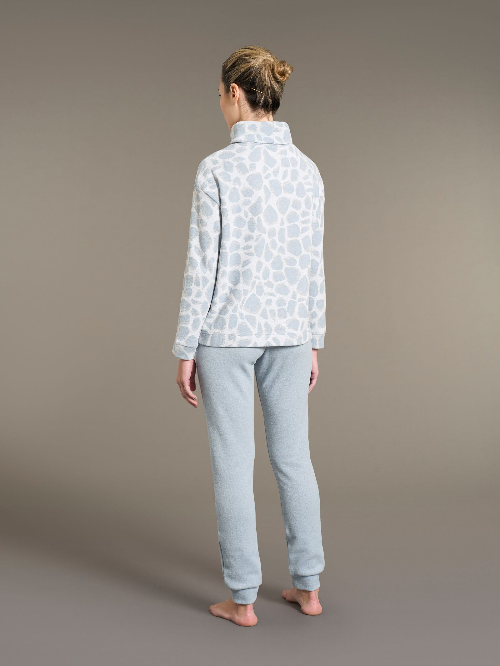 Ragno Sweet Emotion Pigiama Lungo Ciambella Nebbia animalier pile