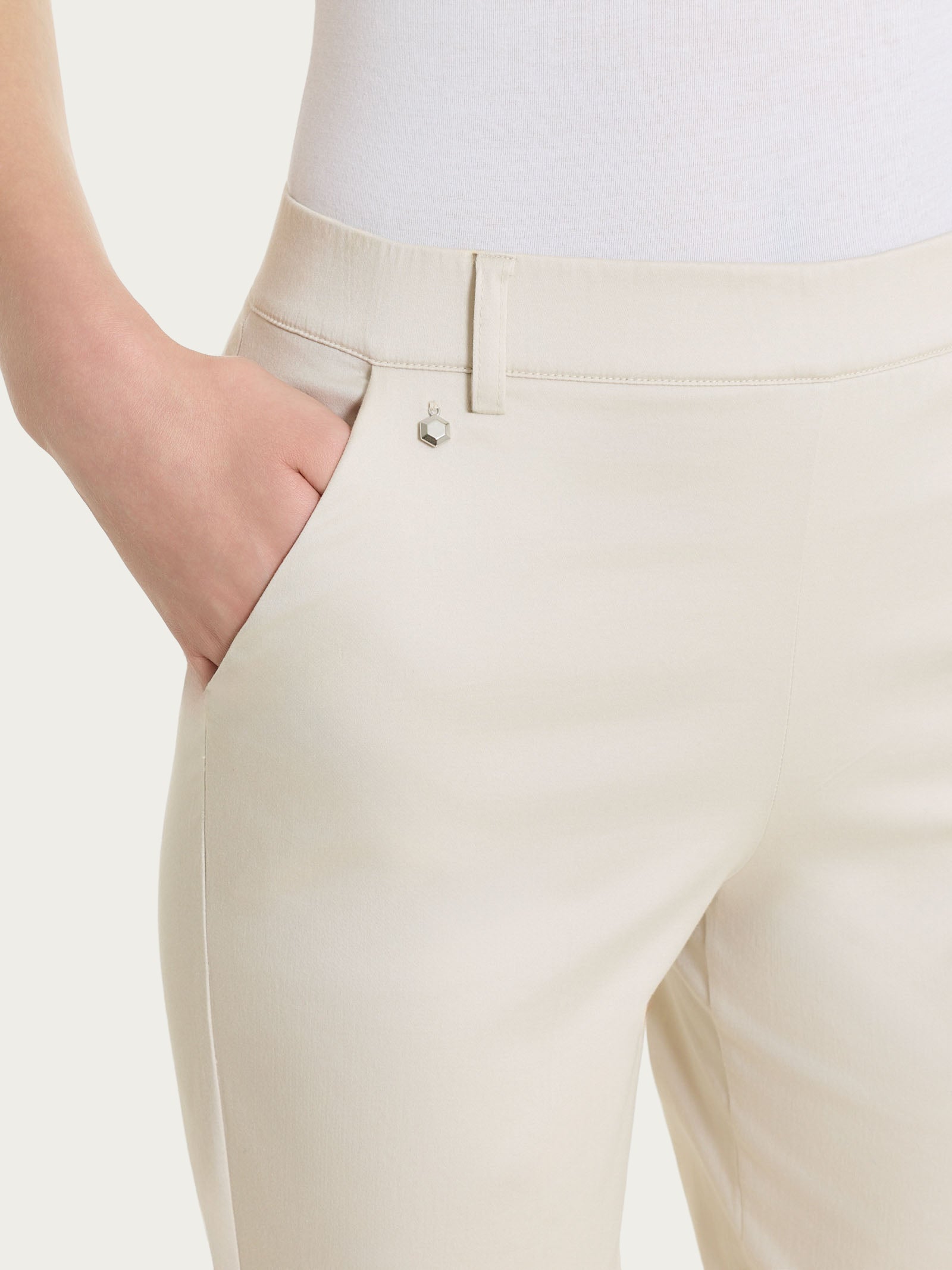 Ragno Satin Power chino donna Champignon slim cotone