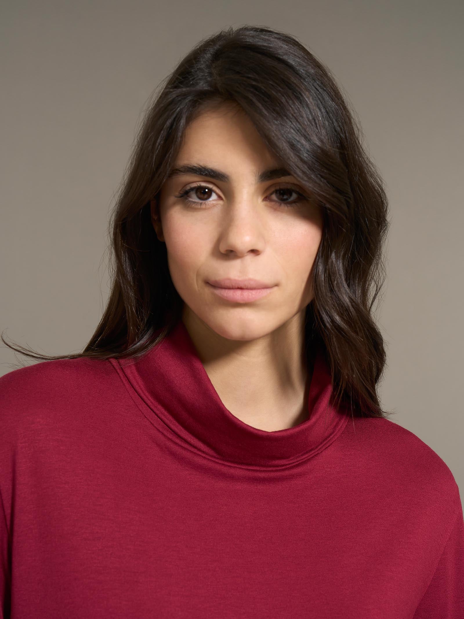 Ragno Pigiama Lungo Collo Vulcano micromodal Tibetan Red