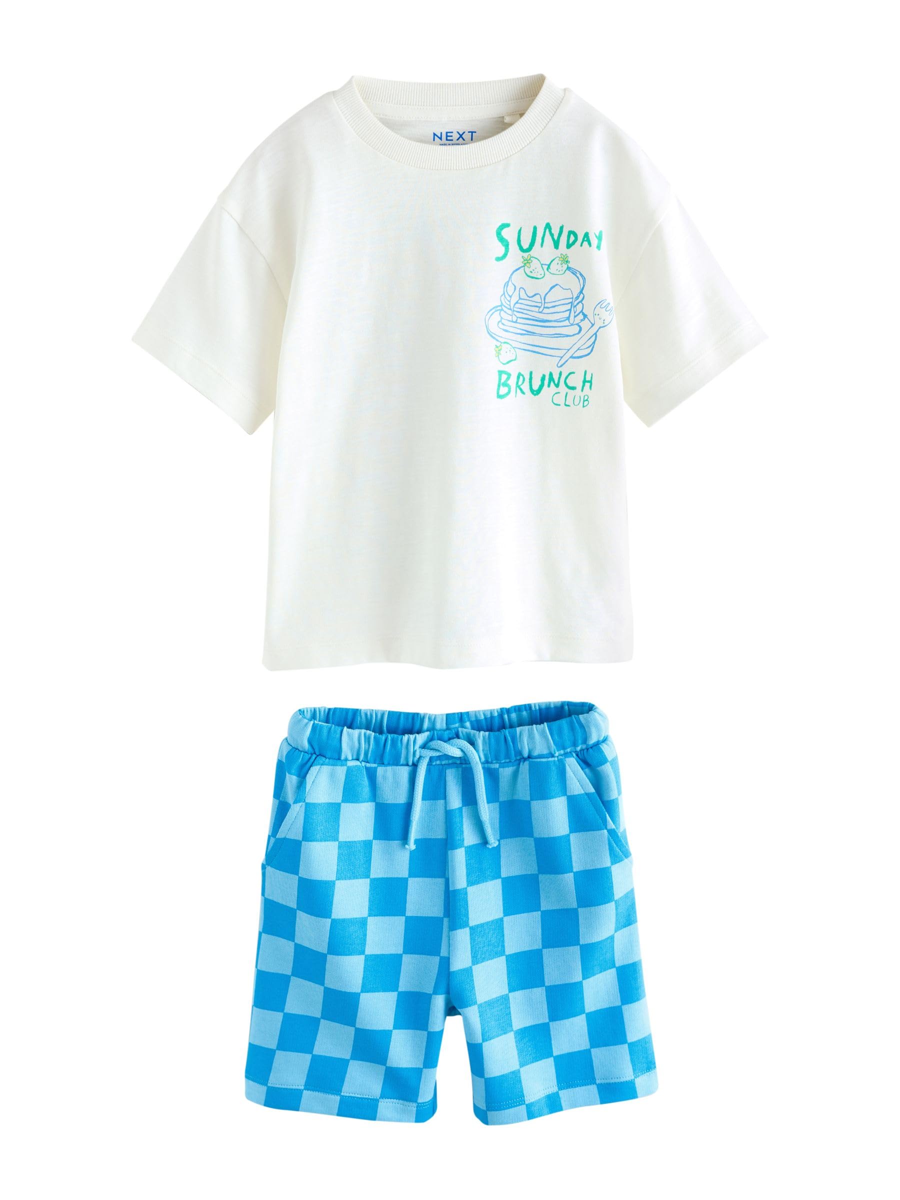 Next 2 completi maglietta shorts bambino maniche corte