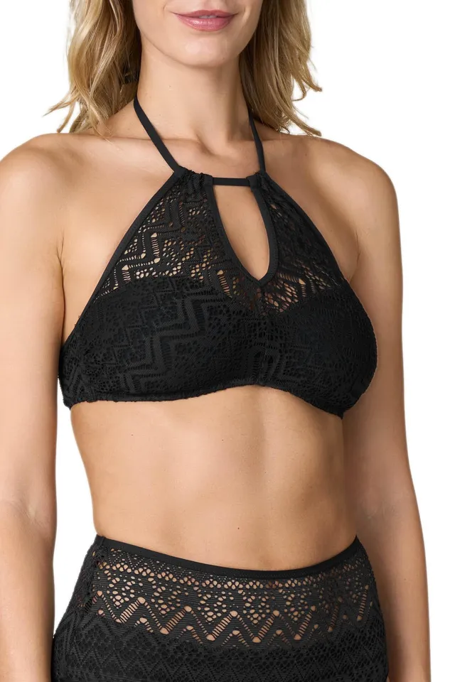 Goldenpoint Delfi top bikini donna imbottito cut out in pizzo