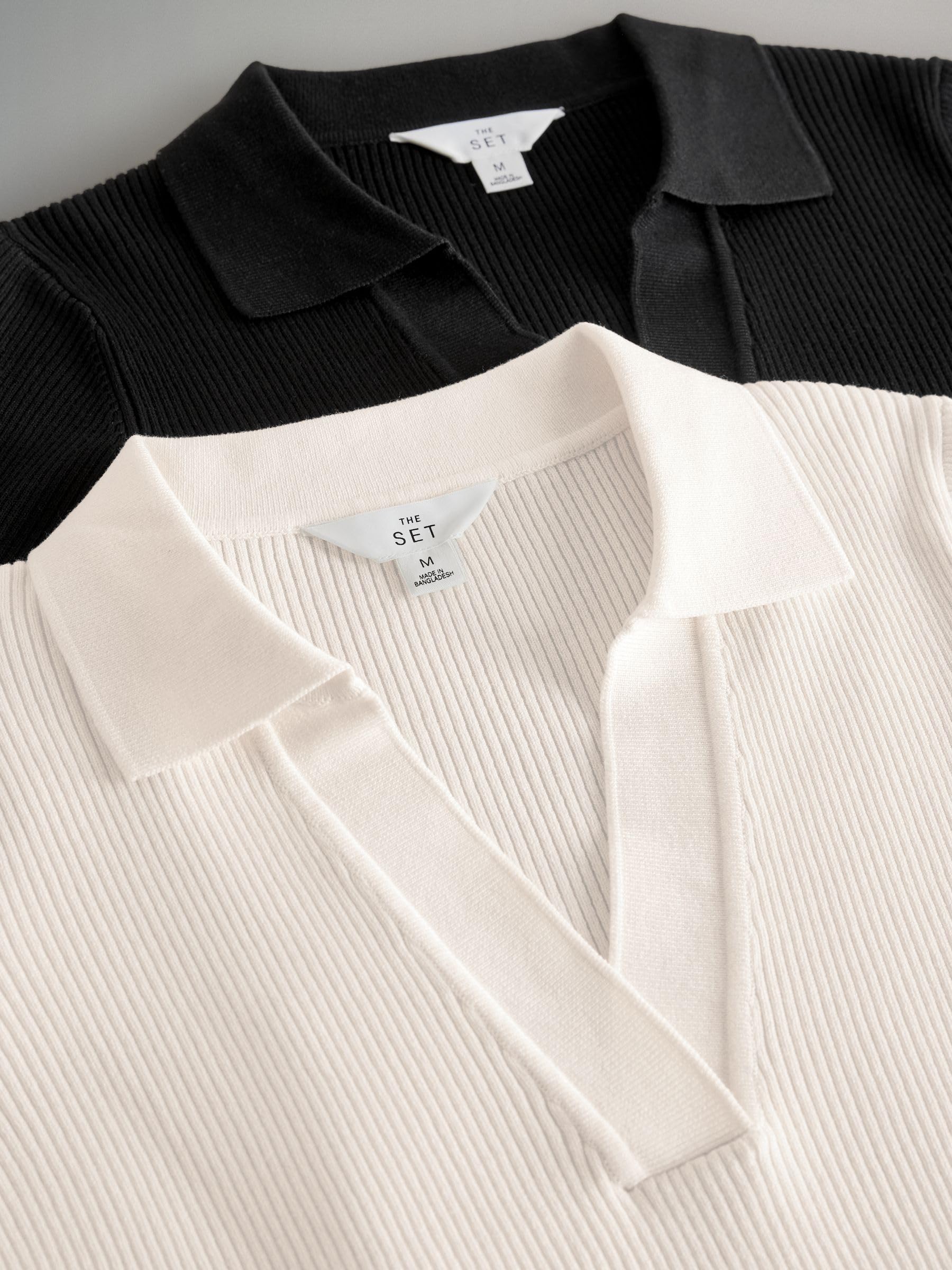 Next The Set maglione coste scollo V 2 pezzi donna