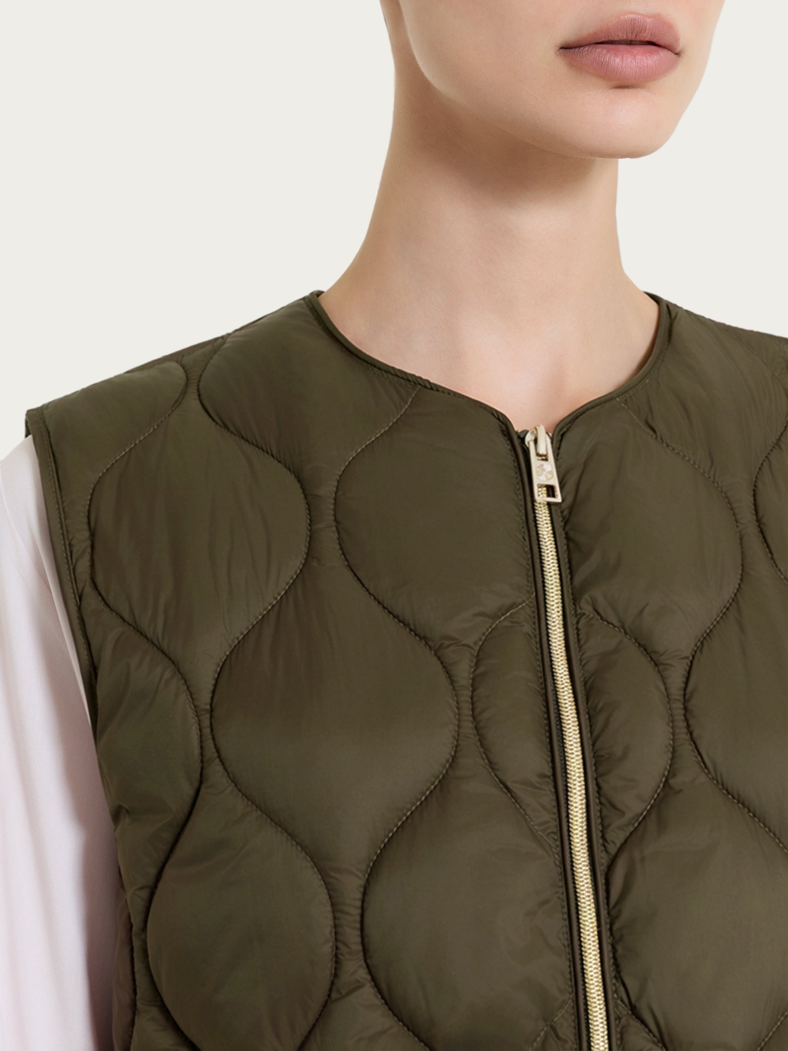 Ragno Onion Quilt Piumino smanicato Dark Olive leggero