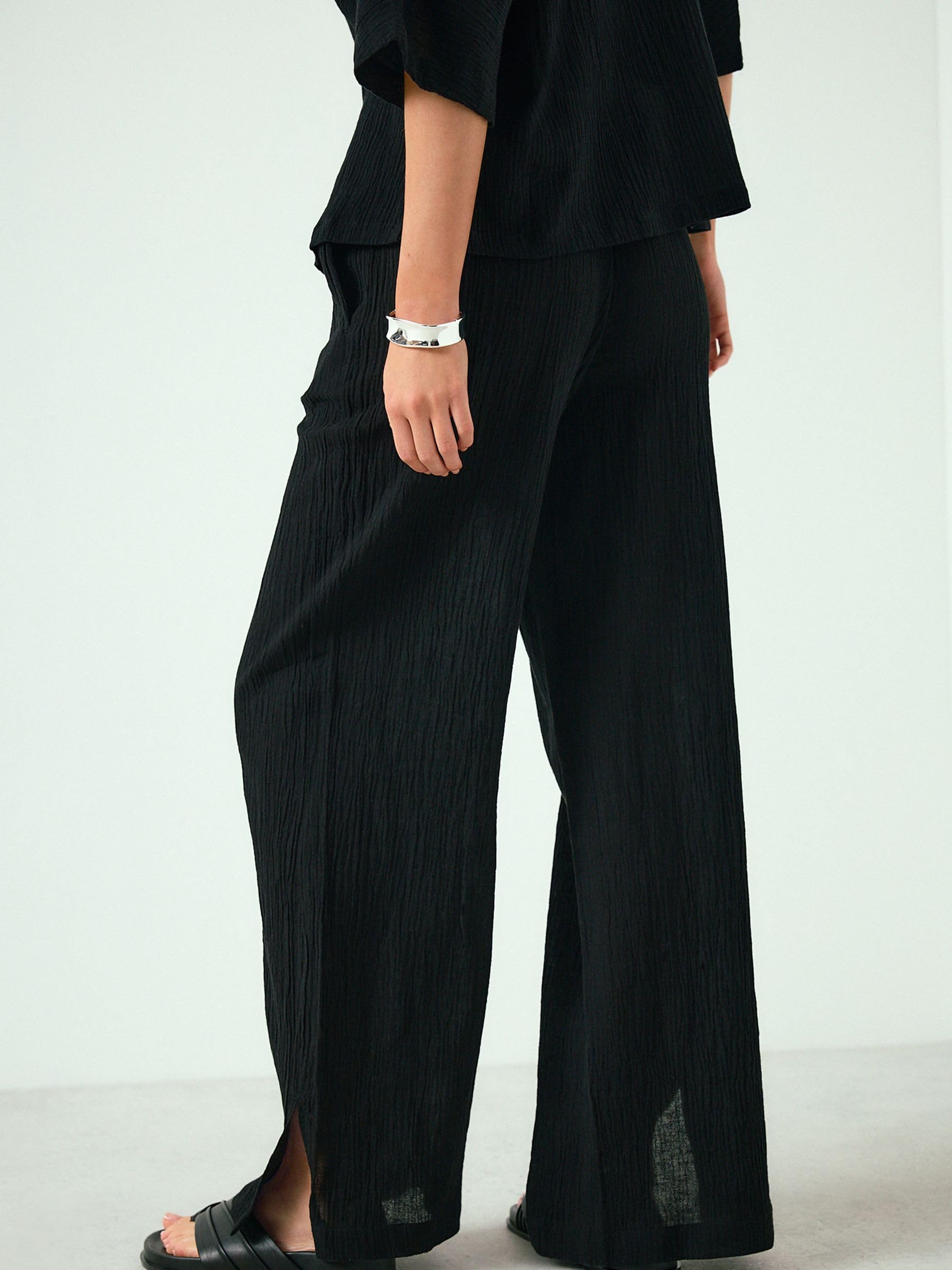 Next Pantaloni Lino Gamba Larga Donna Taglia 29