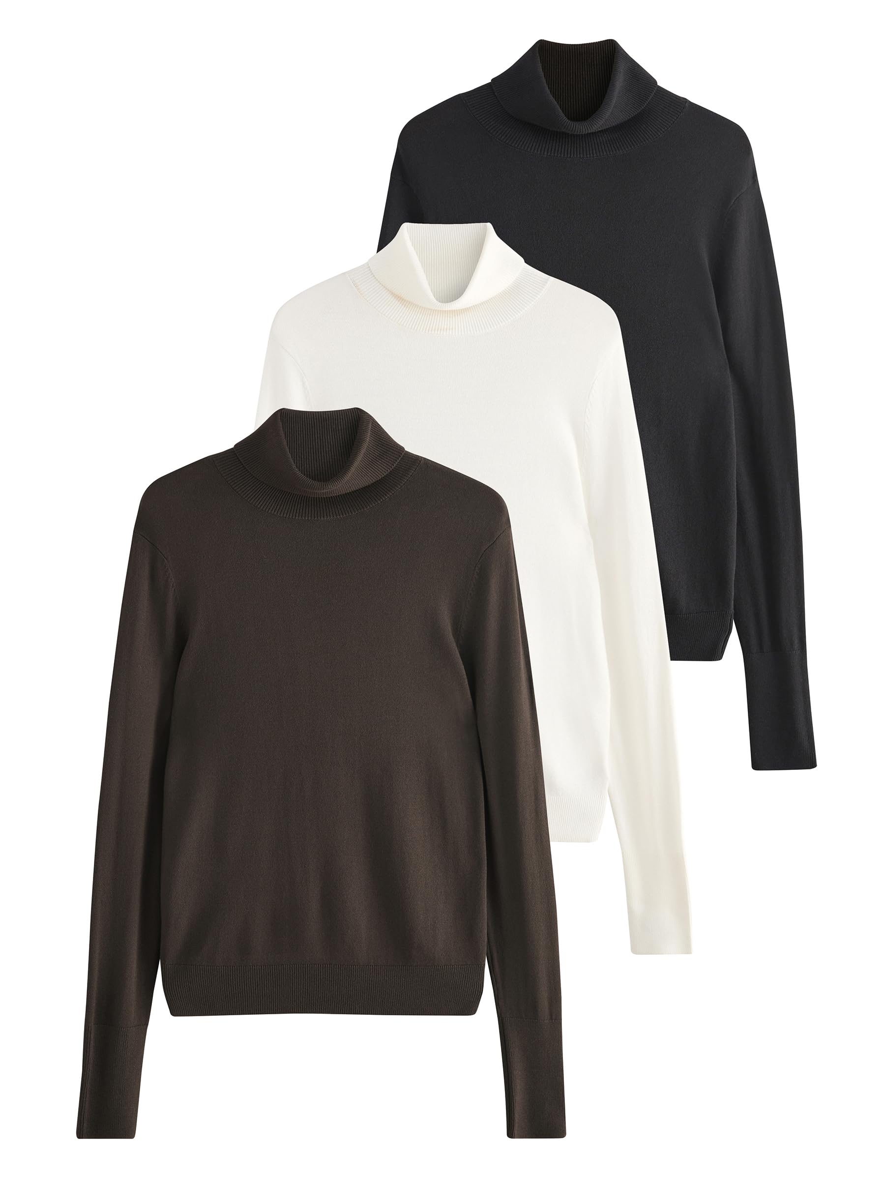 Next The Set maglione coste donna collo alto 3 pezzi