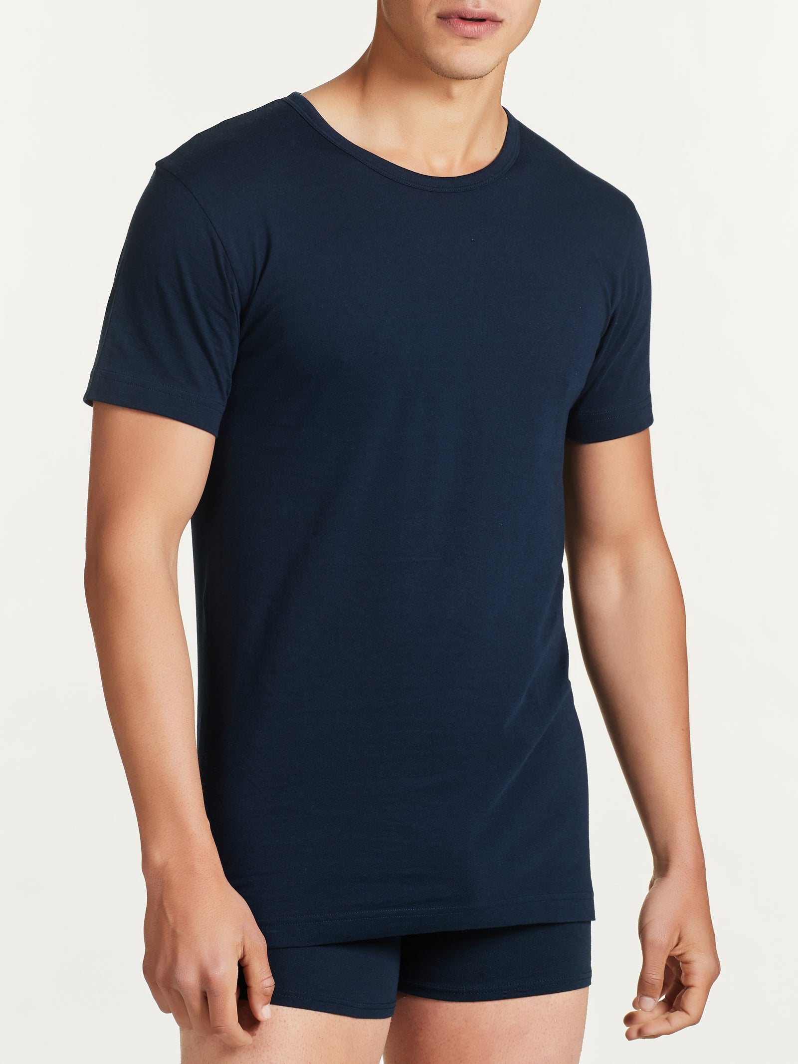 Ragno 100% Cotton maglietta girocollo Bleu bipack