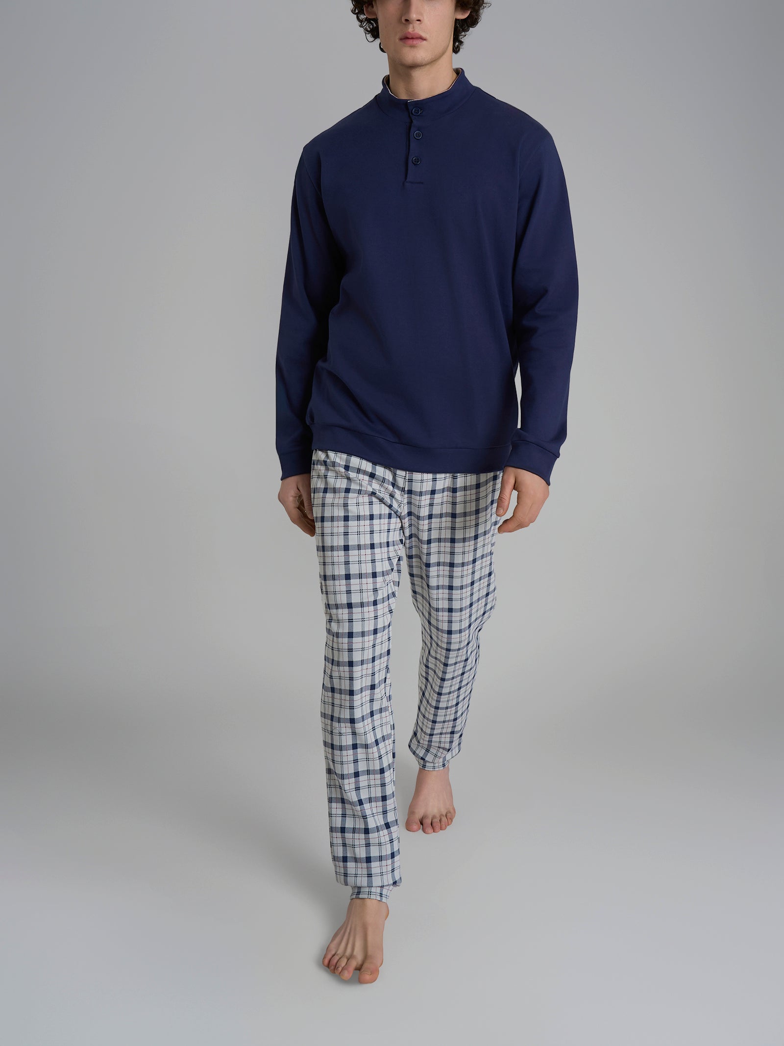 Ragno Sport Pigiama lupetto interlock tartan High-rise
