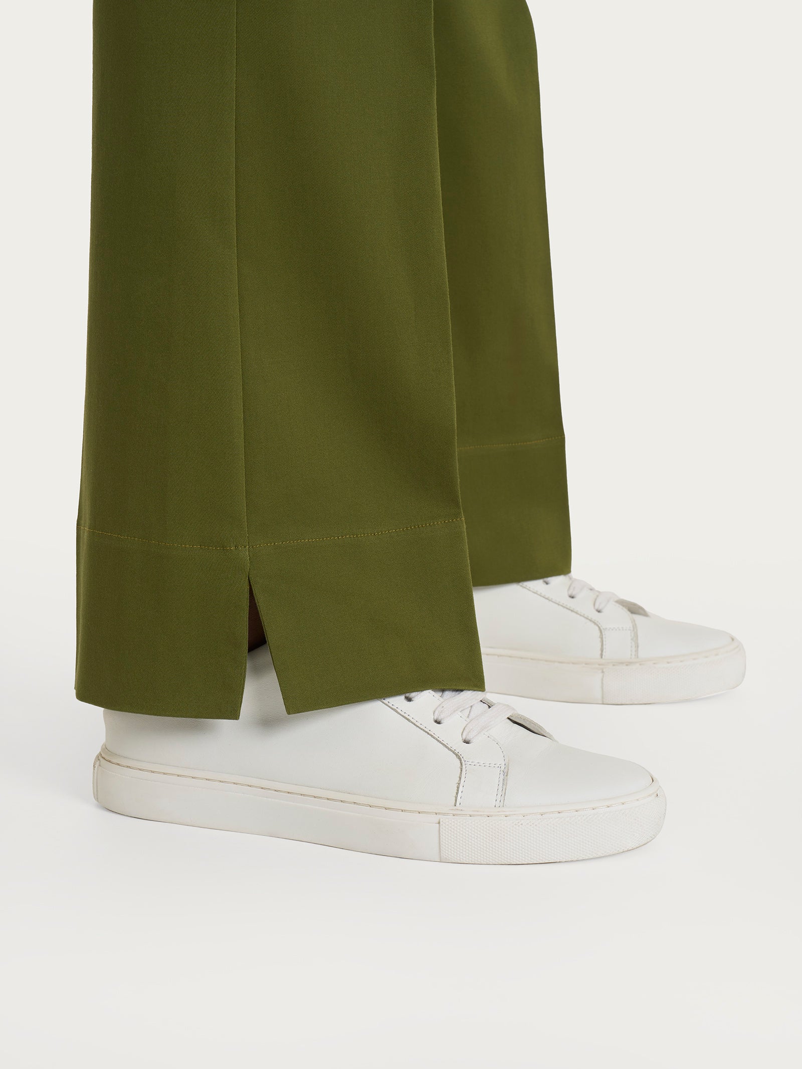 Ragno Satin Power pantalone flare sphagnum con spacchi