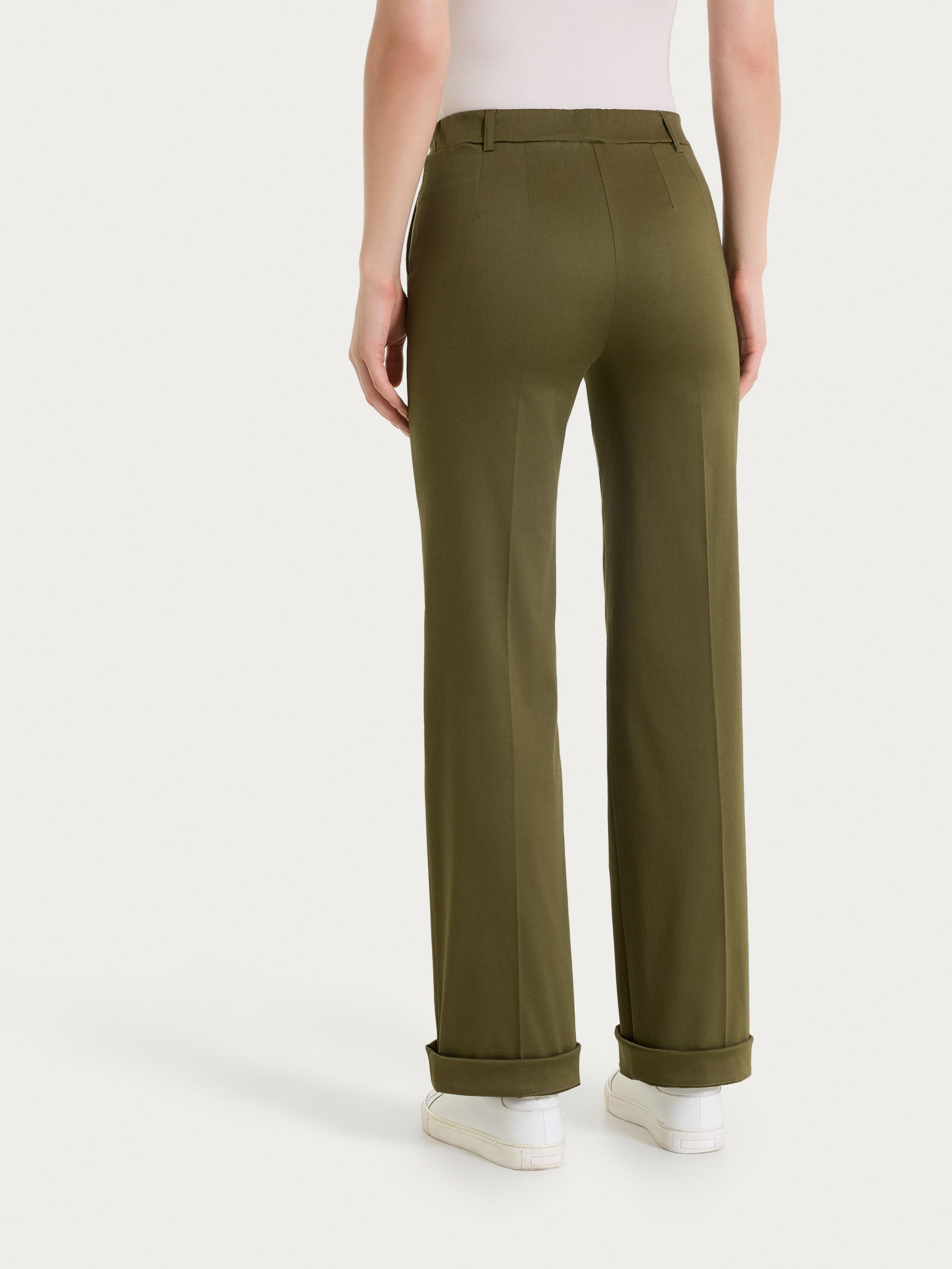 Ragno Satin Power Pantalone Dritto pantalone dark olive cotone