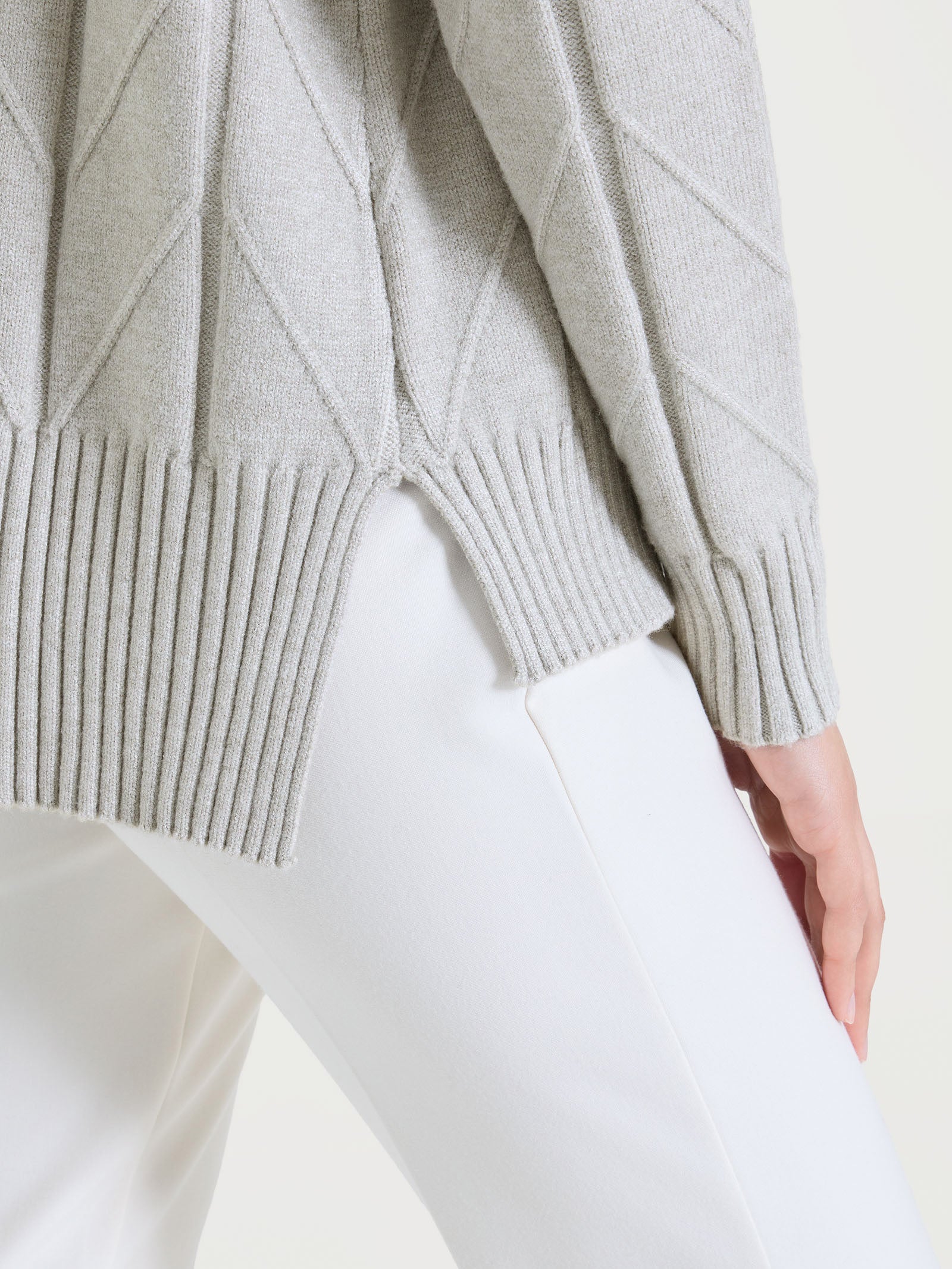 Ragno Super Soft maglia girocollo punto spiga Champignon Mel.