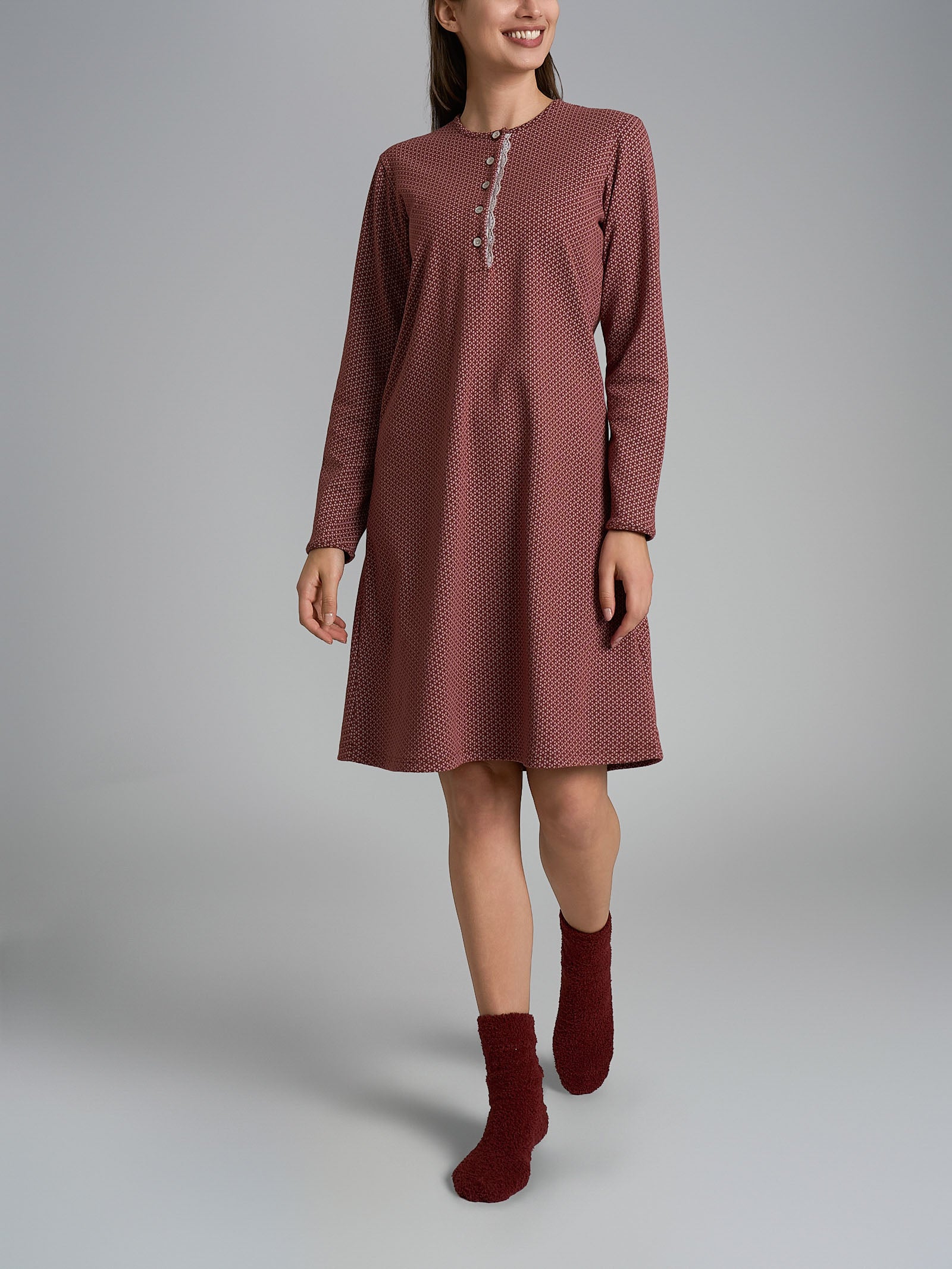 Ragno Sweet Emotion camicia notte pizzo henna cotone