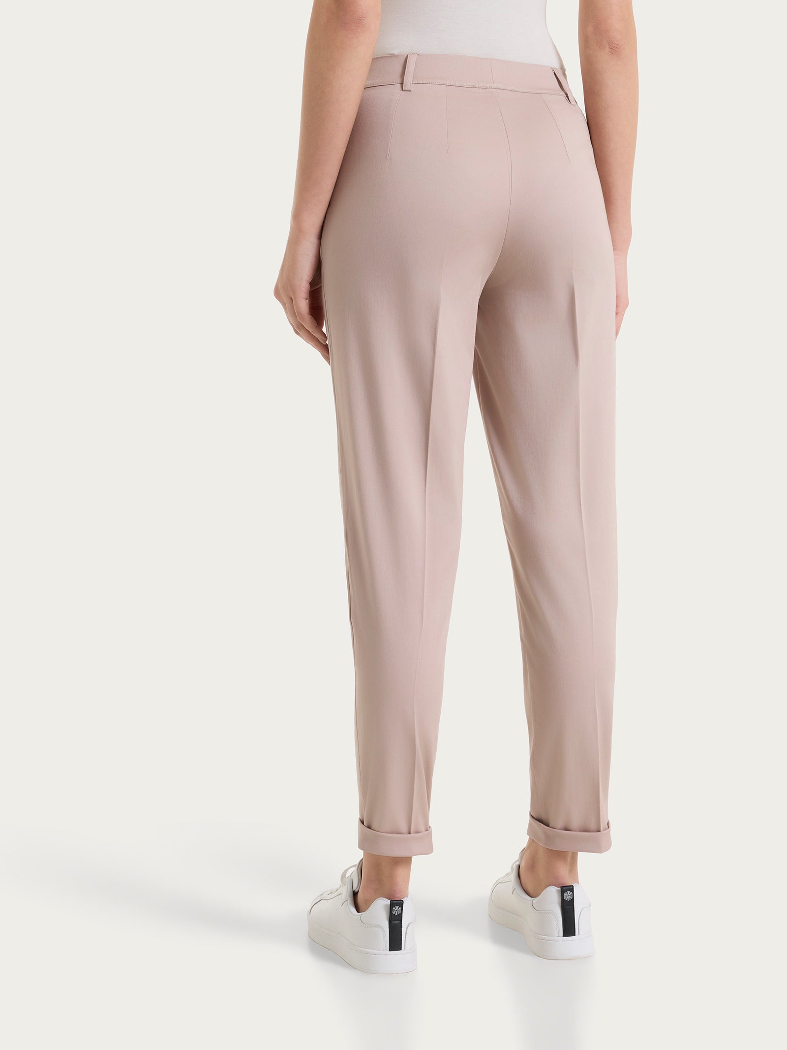 Ragno Satin Power Pantalone Chino Slim Sphinx con risvolto